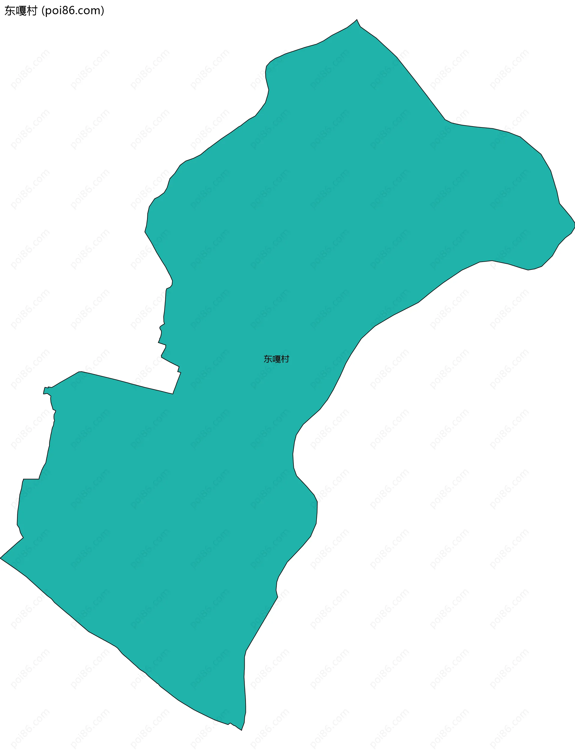 东嘎村边界地图