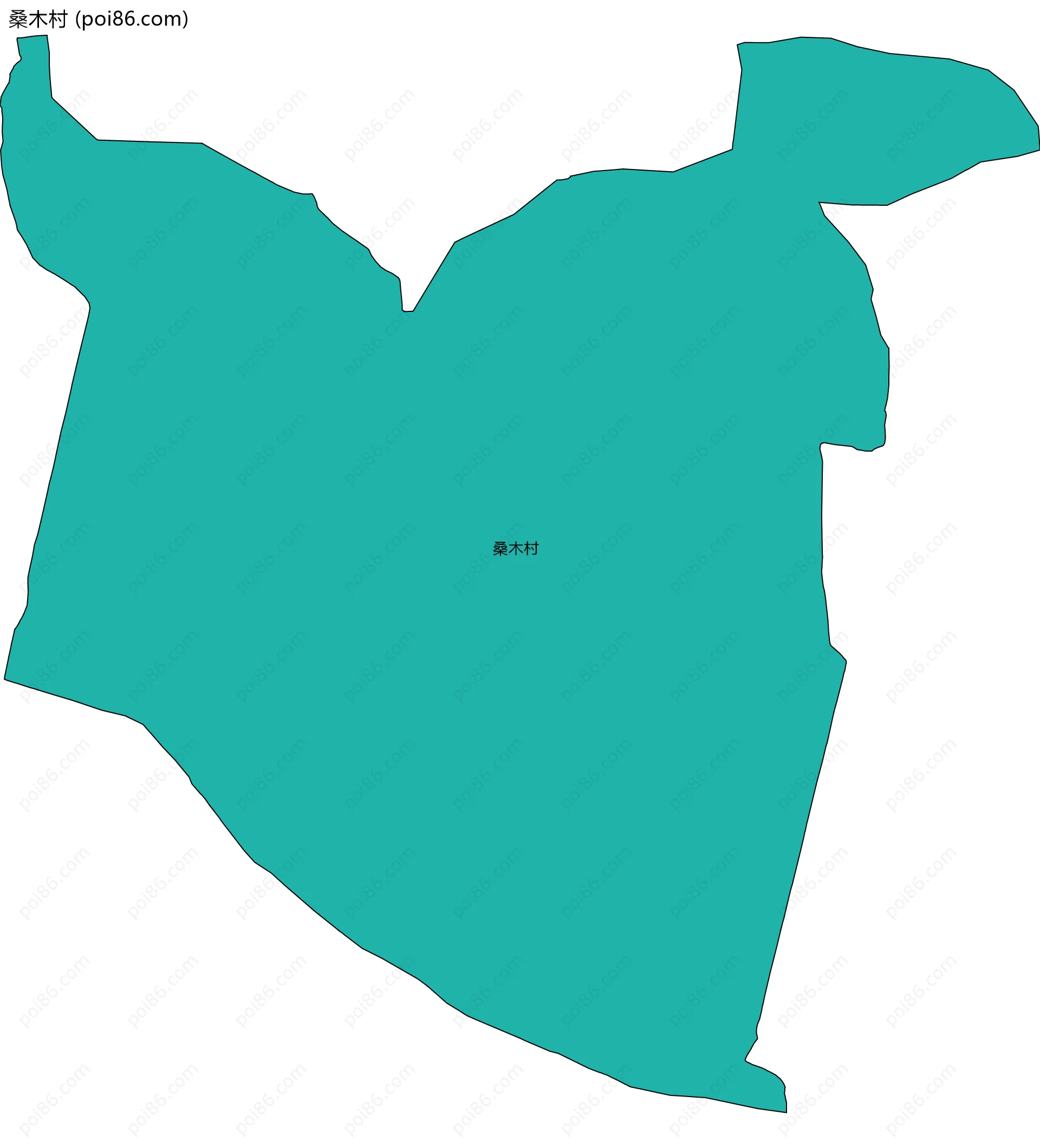 桑木村边界地图