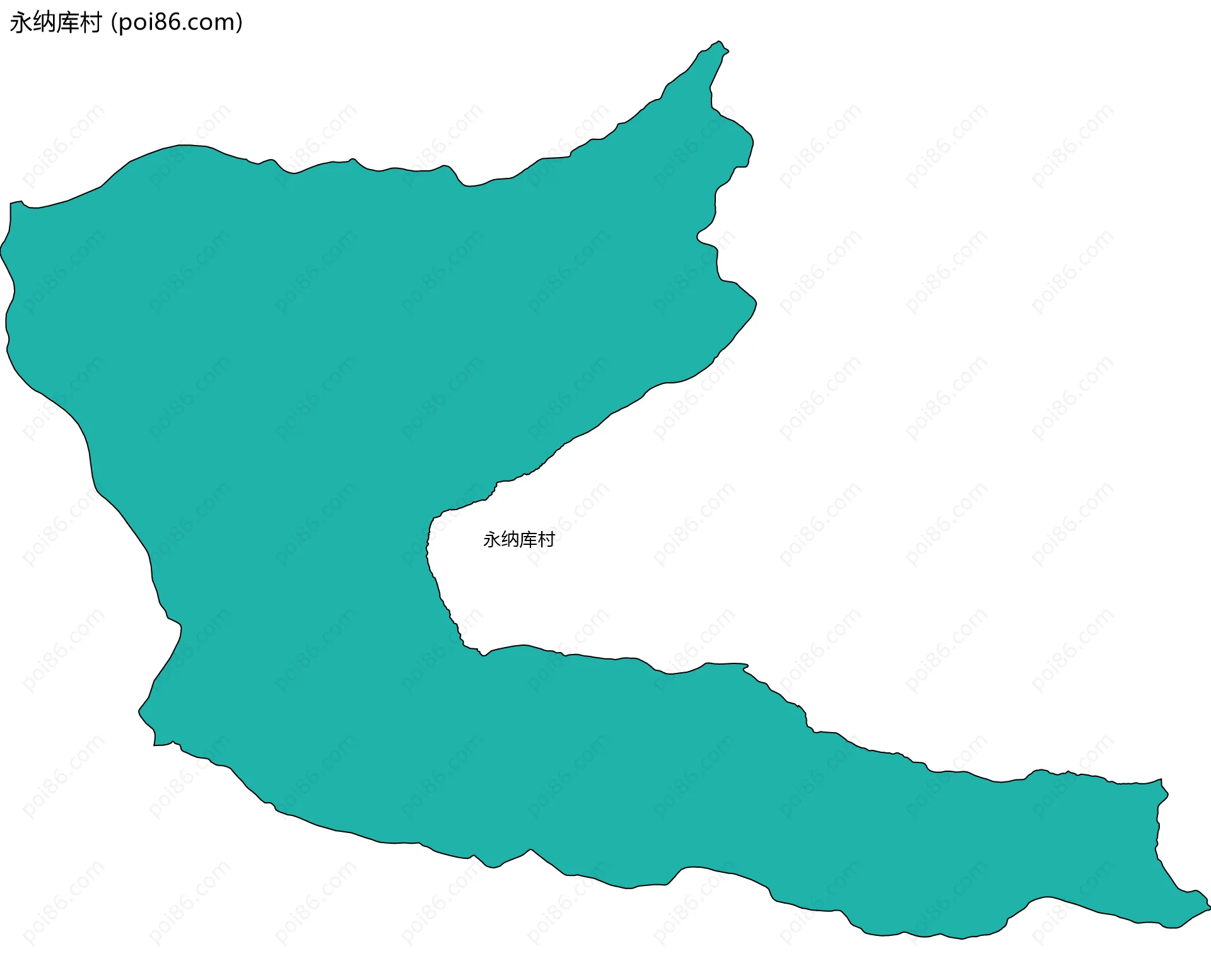 永纳库村边界地图