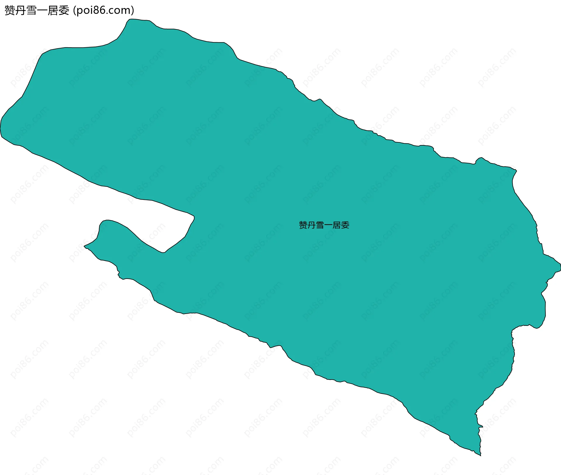 赞丹雪一居委边界地图