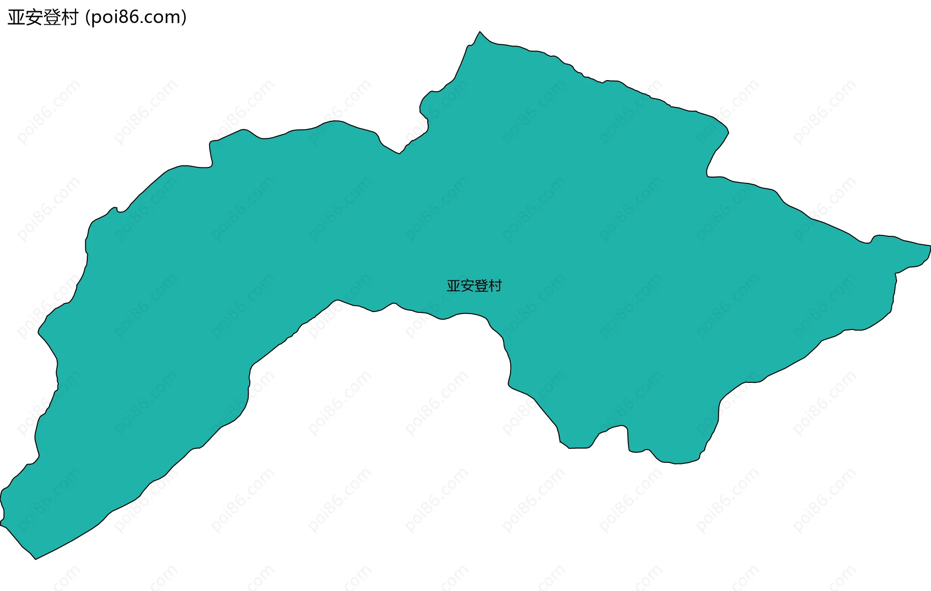 亚安登村边界地图