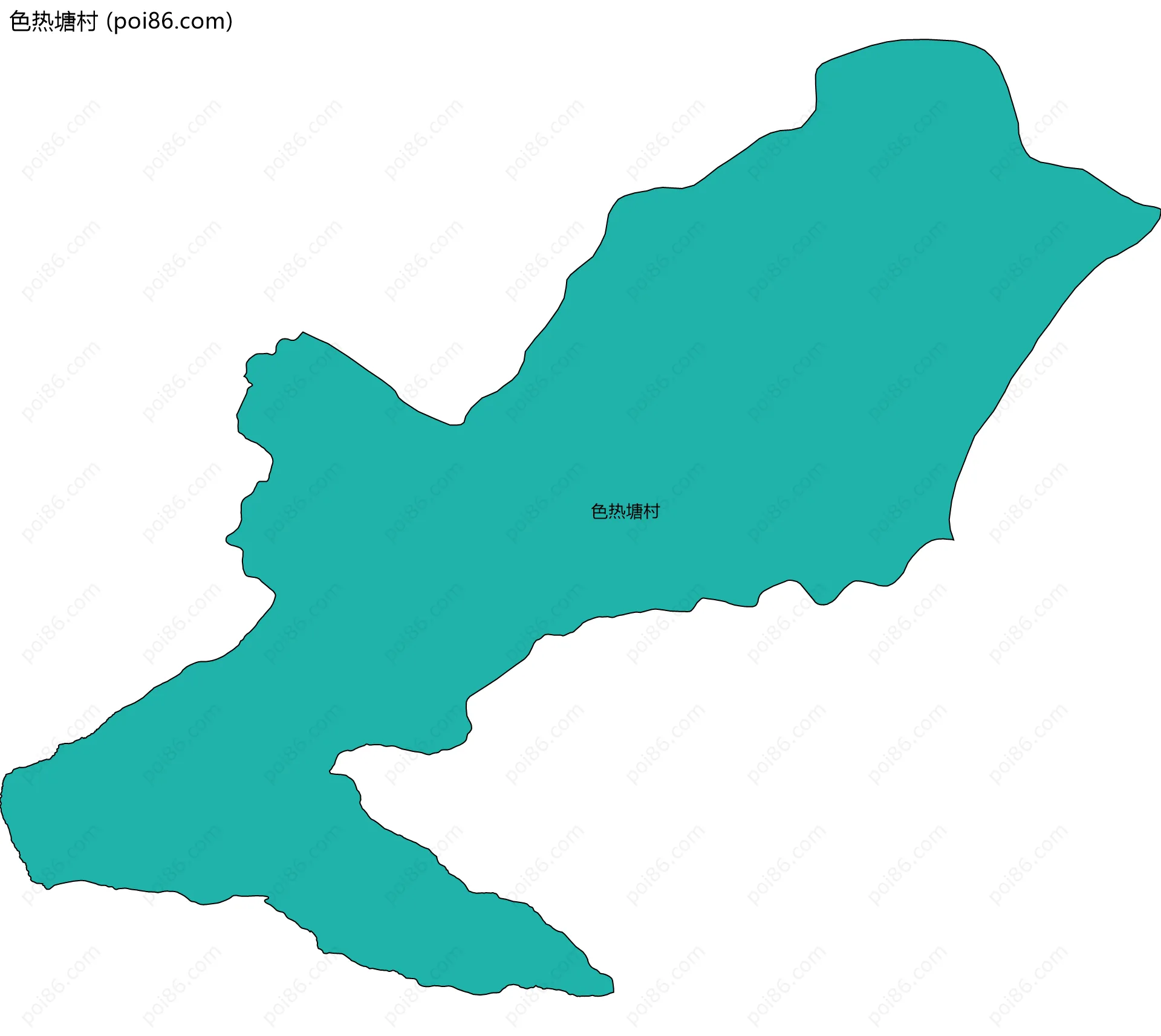 色热塘村边界地图