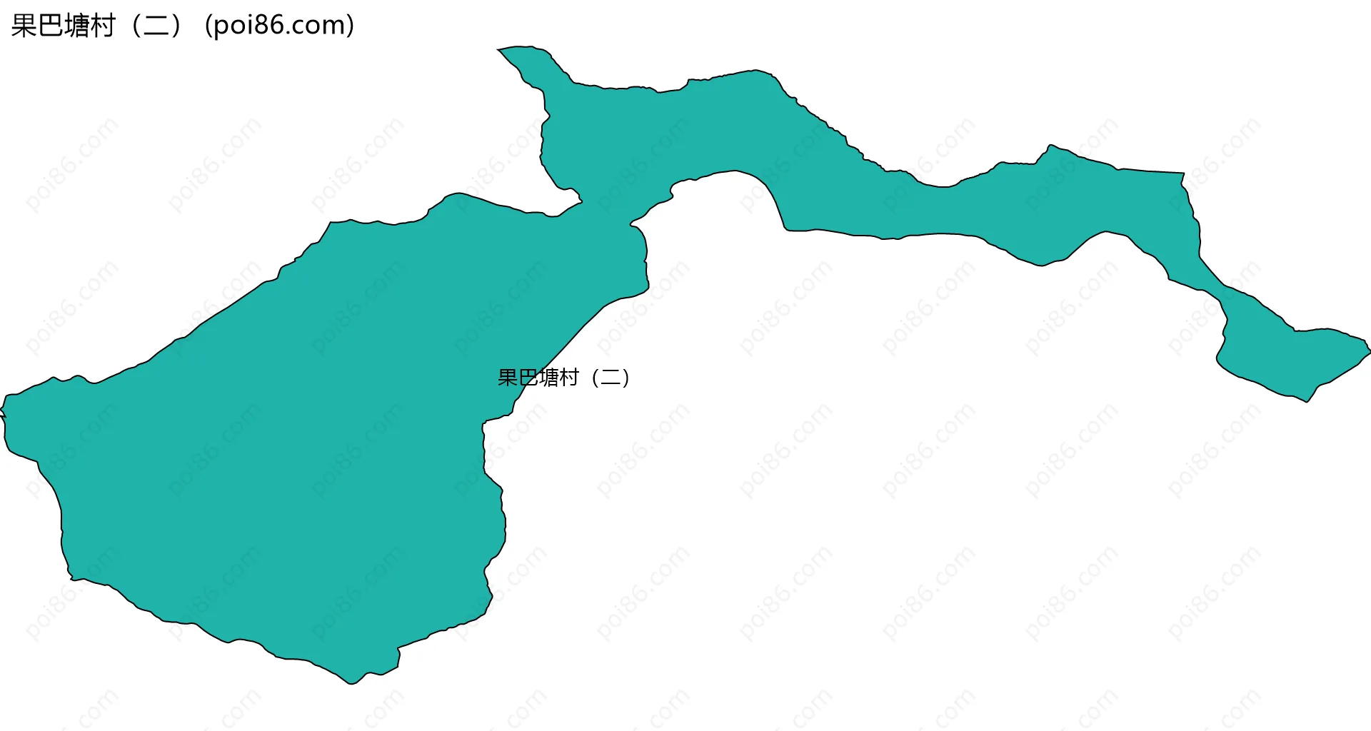 果巴塘村（二）边界地图
