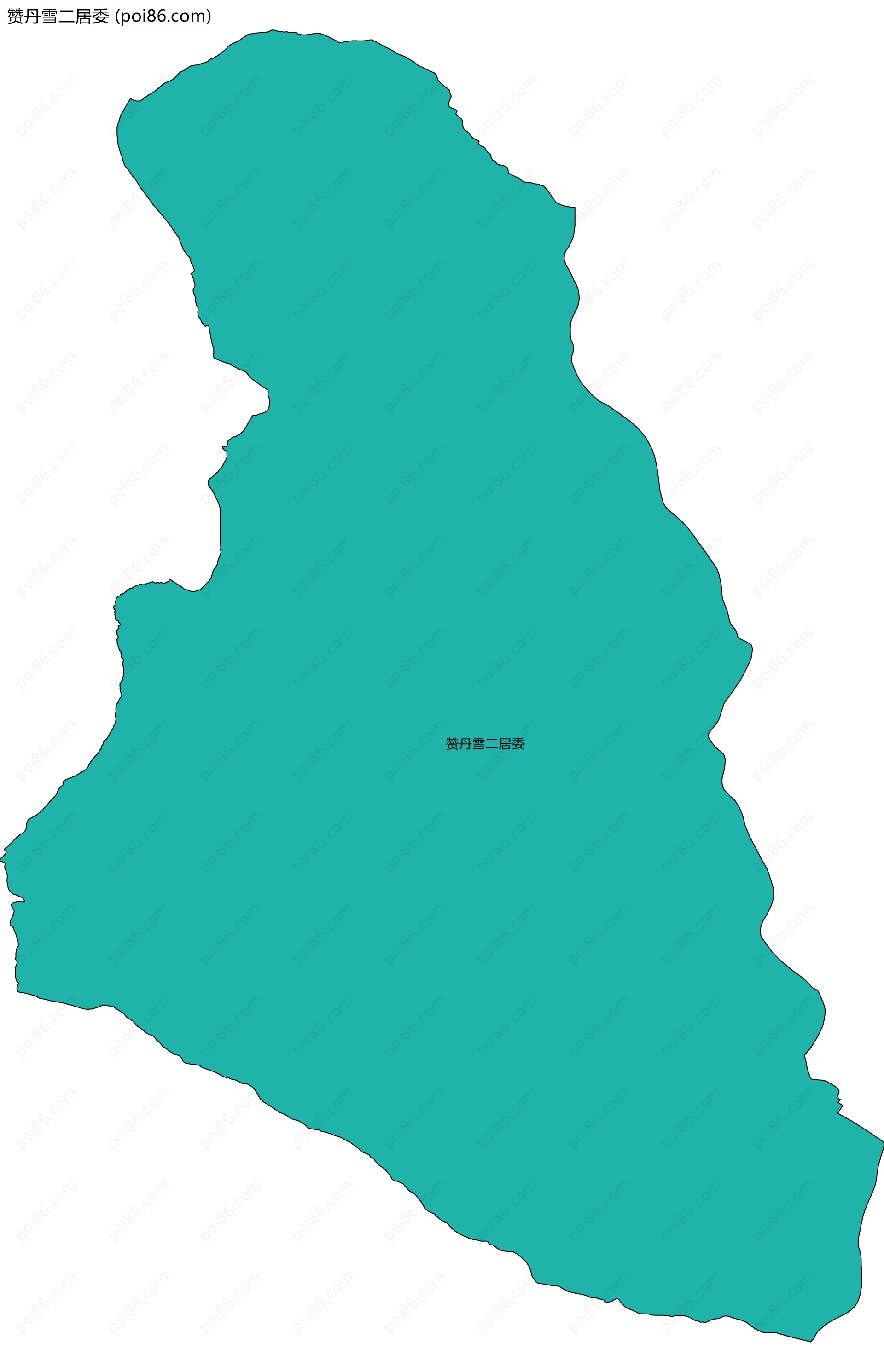 赞丹雪二居委边界地图