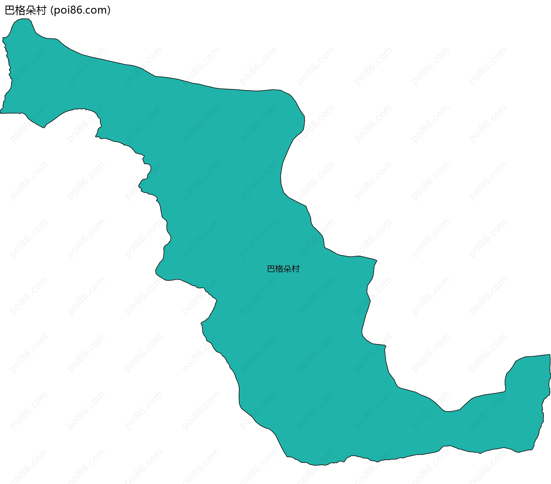 巴格朵村边界地图