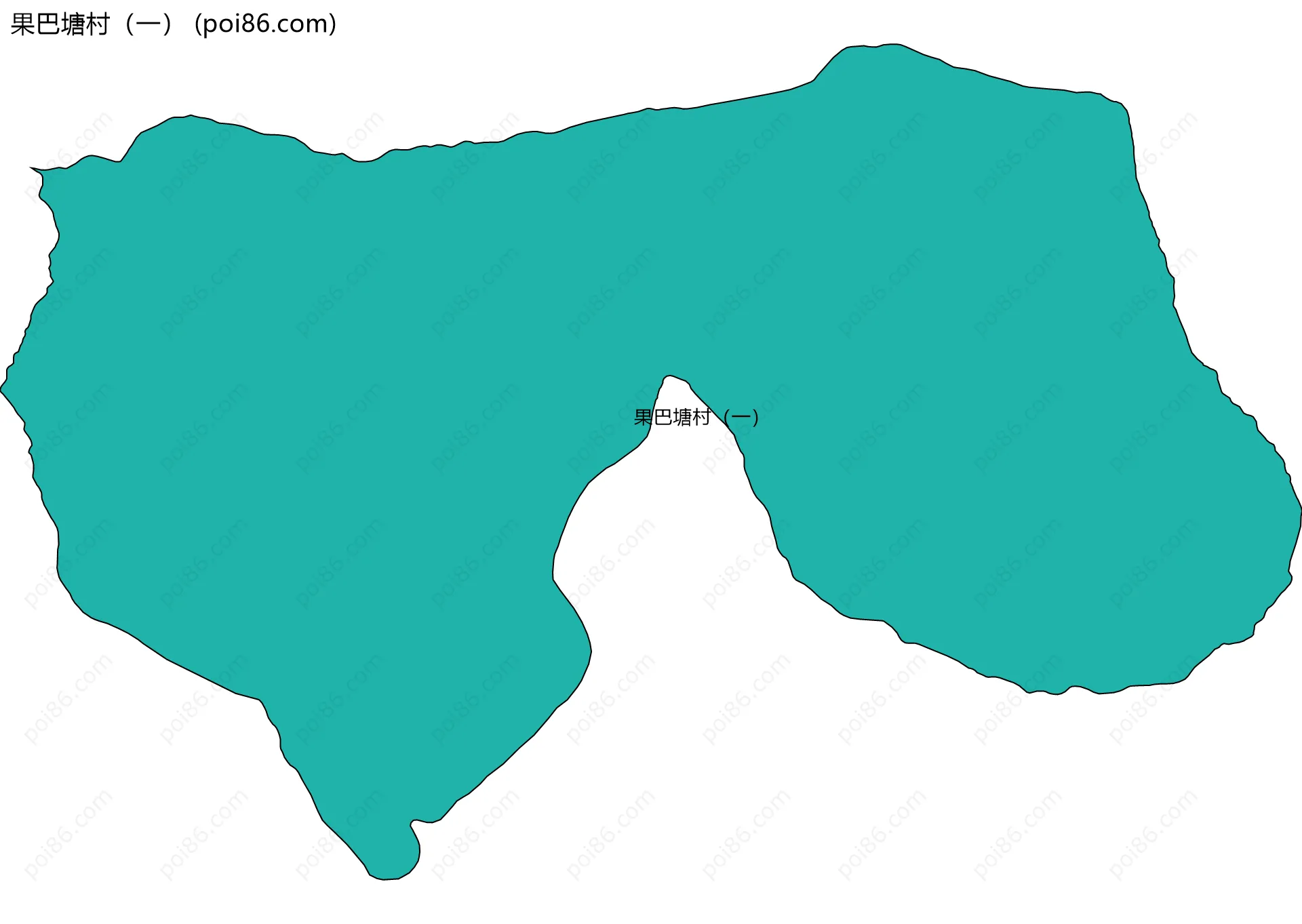 果巴塘村（一）边界地图