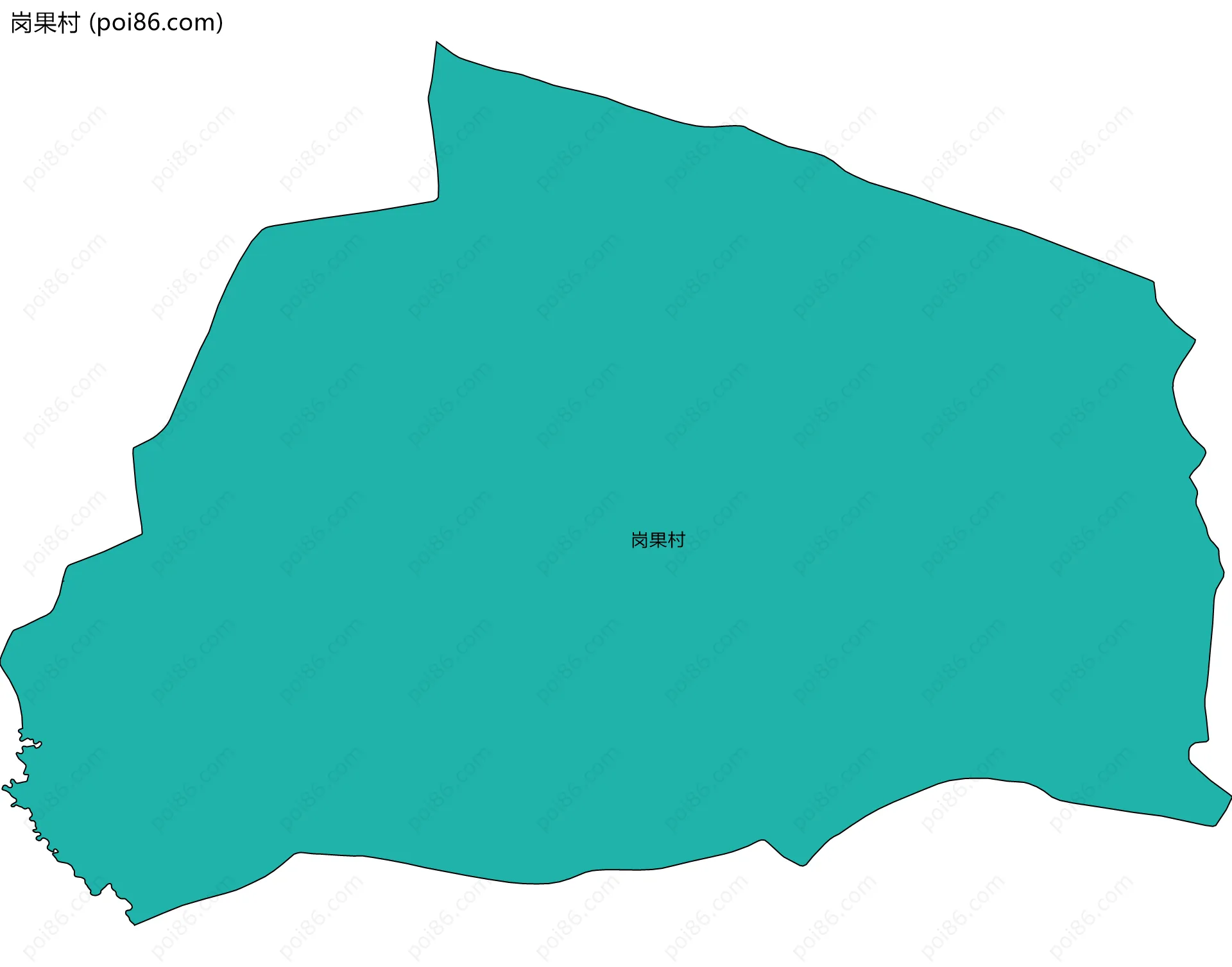 岗果村边界地图