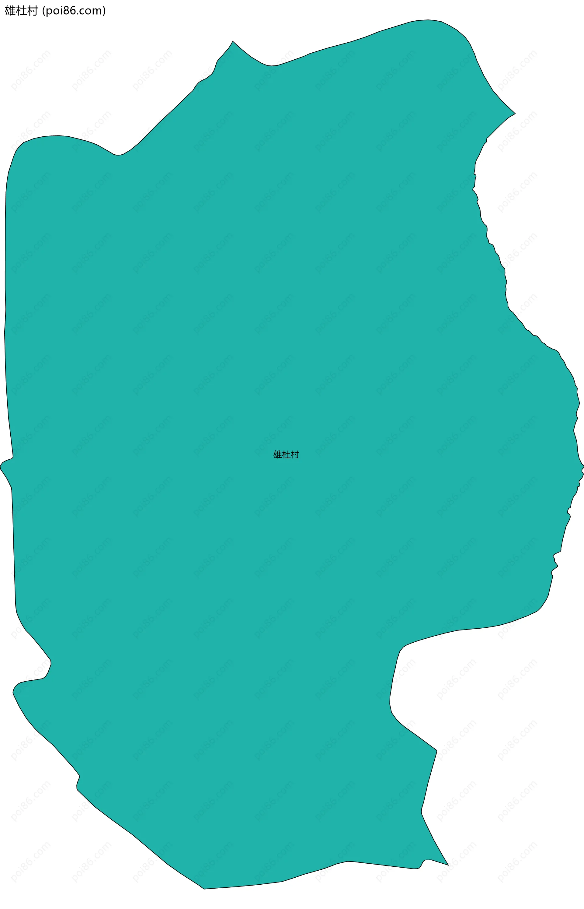 雄杜村边界地图