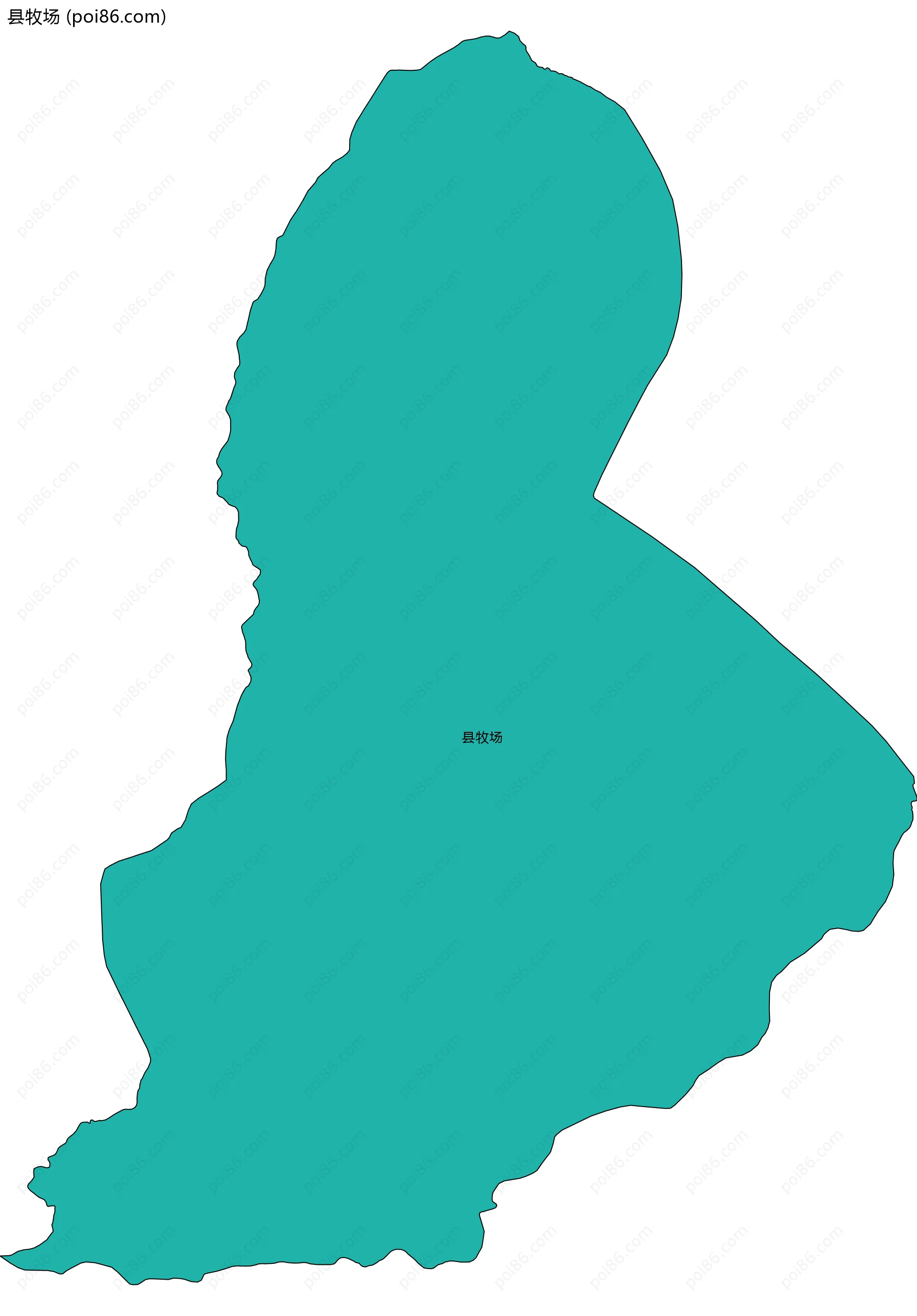 县牧场边界地图