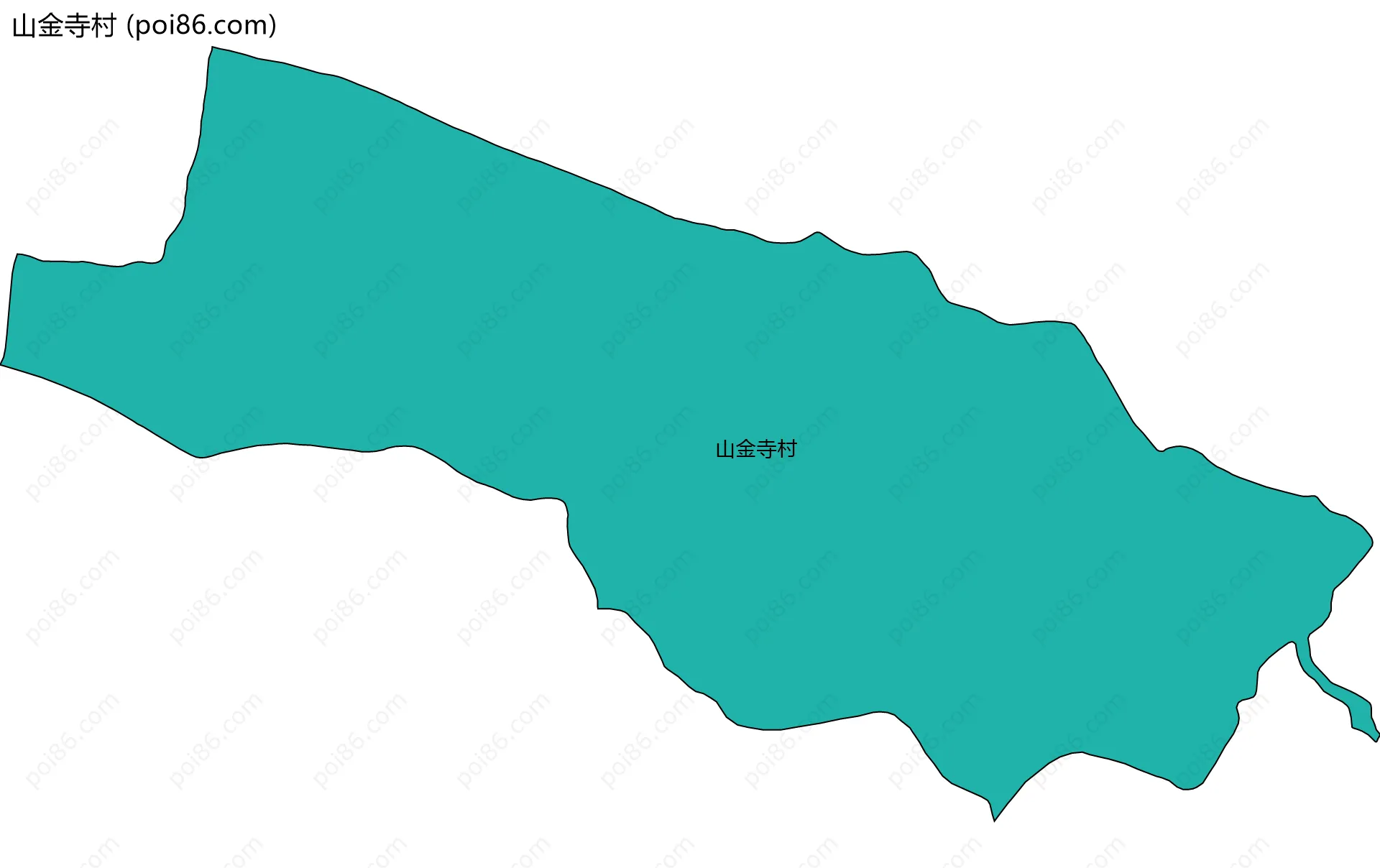 山金寺村边界地图