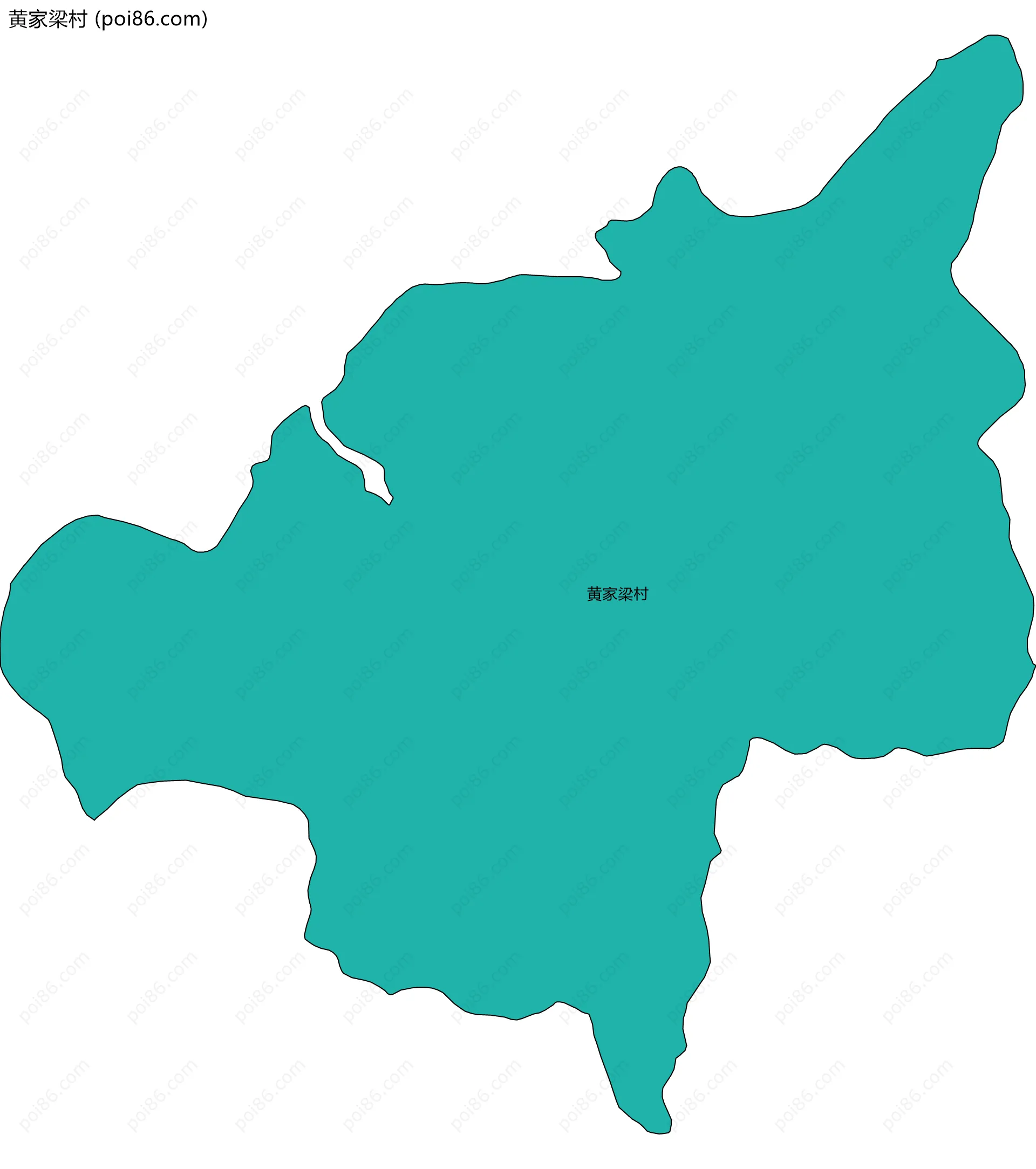 黄家梁村边界地图