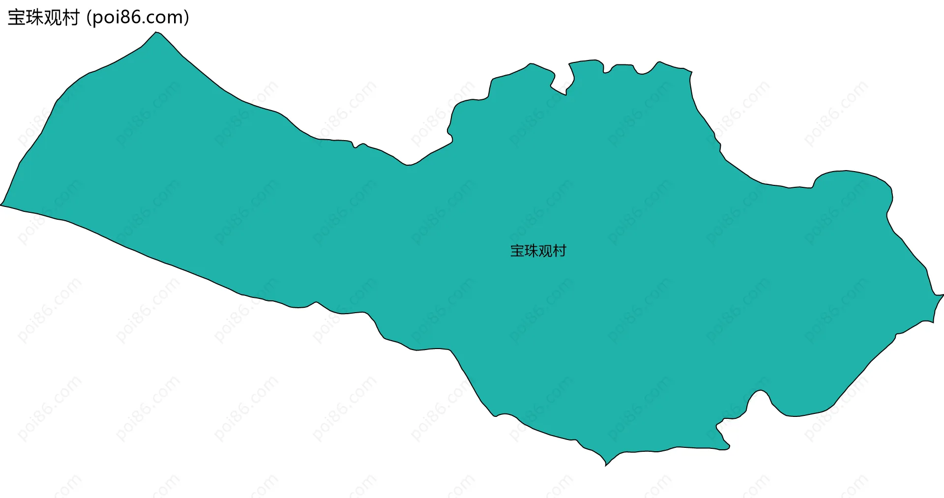 宝珠观村边界地图