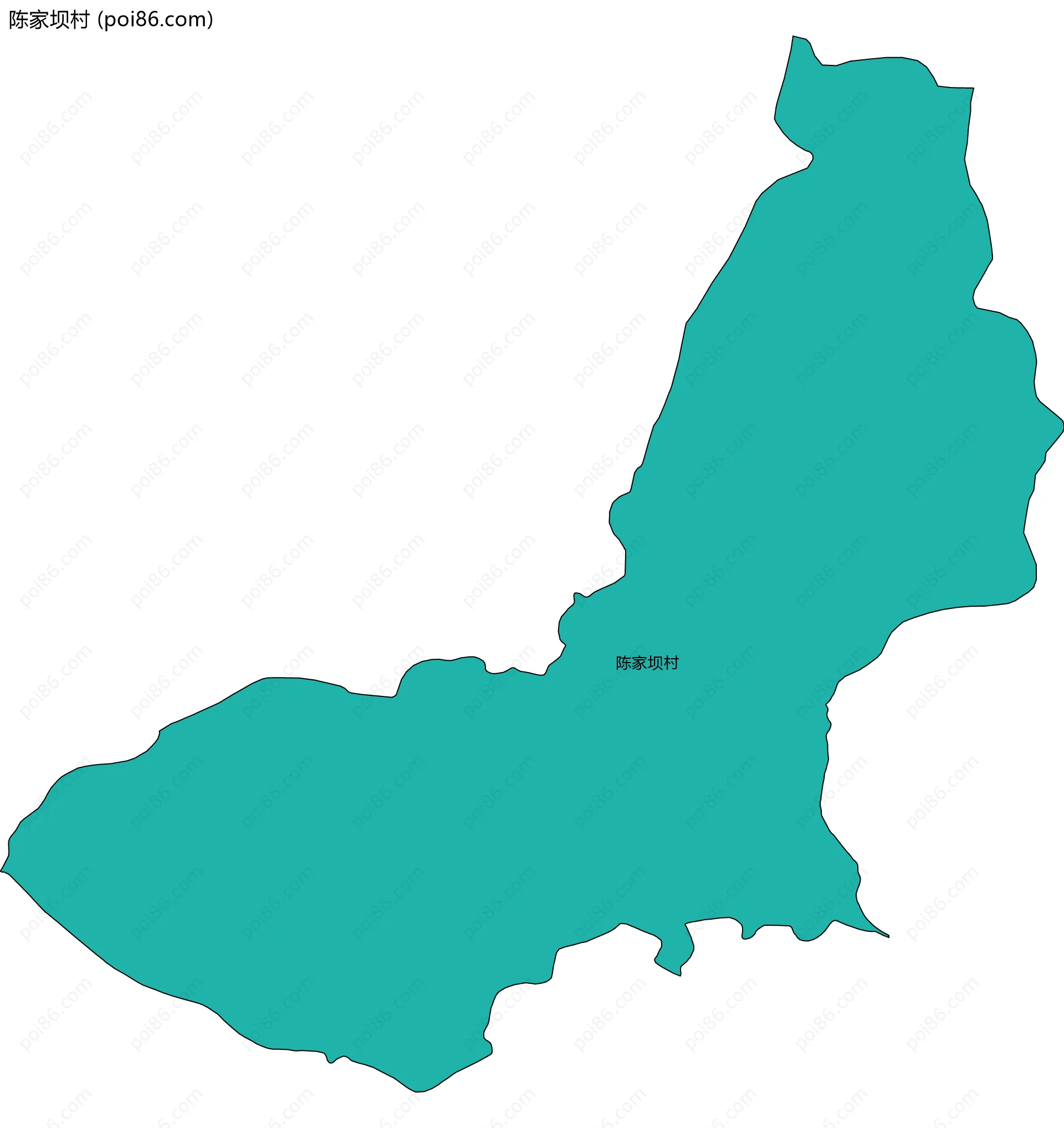 陈家坝村边界地图