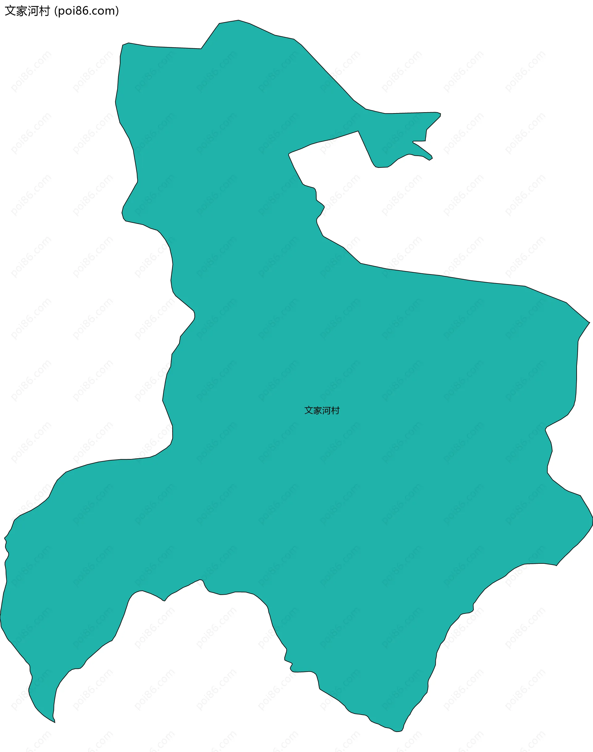 文家河村边界地图