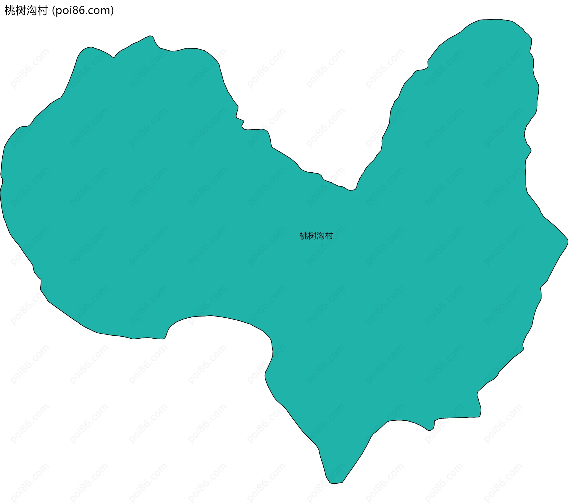 桃树沟村边界地图