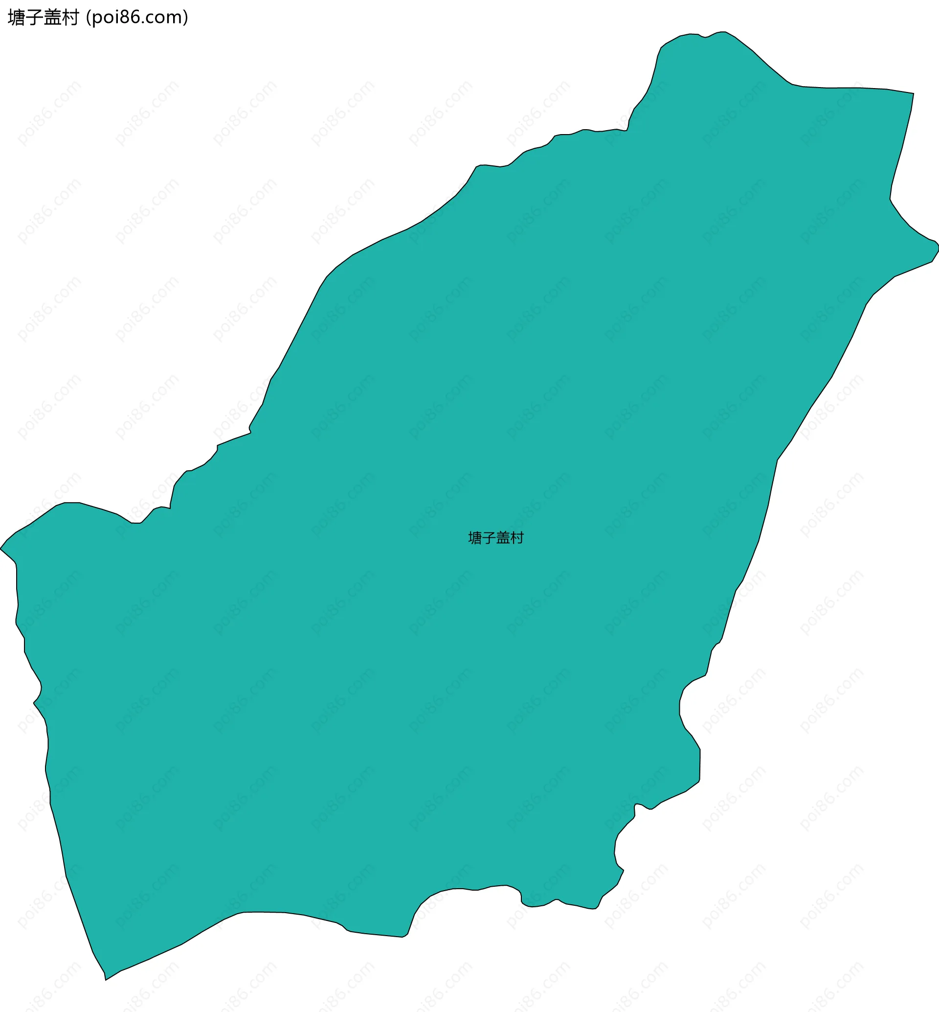 塘子盖村边界地图