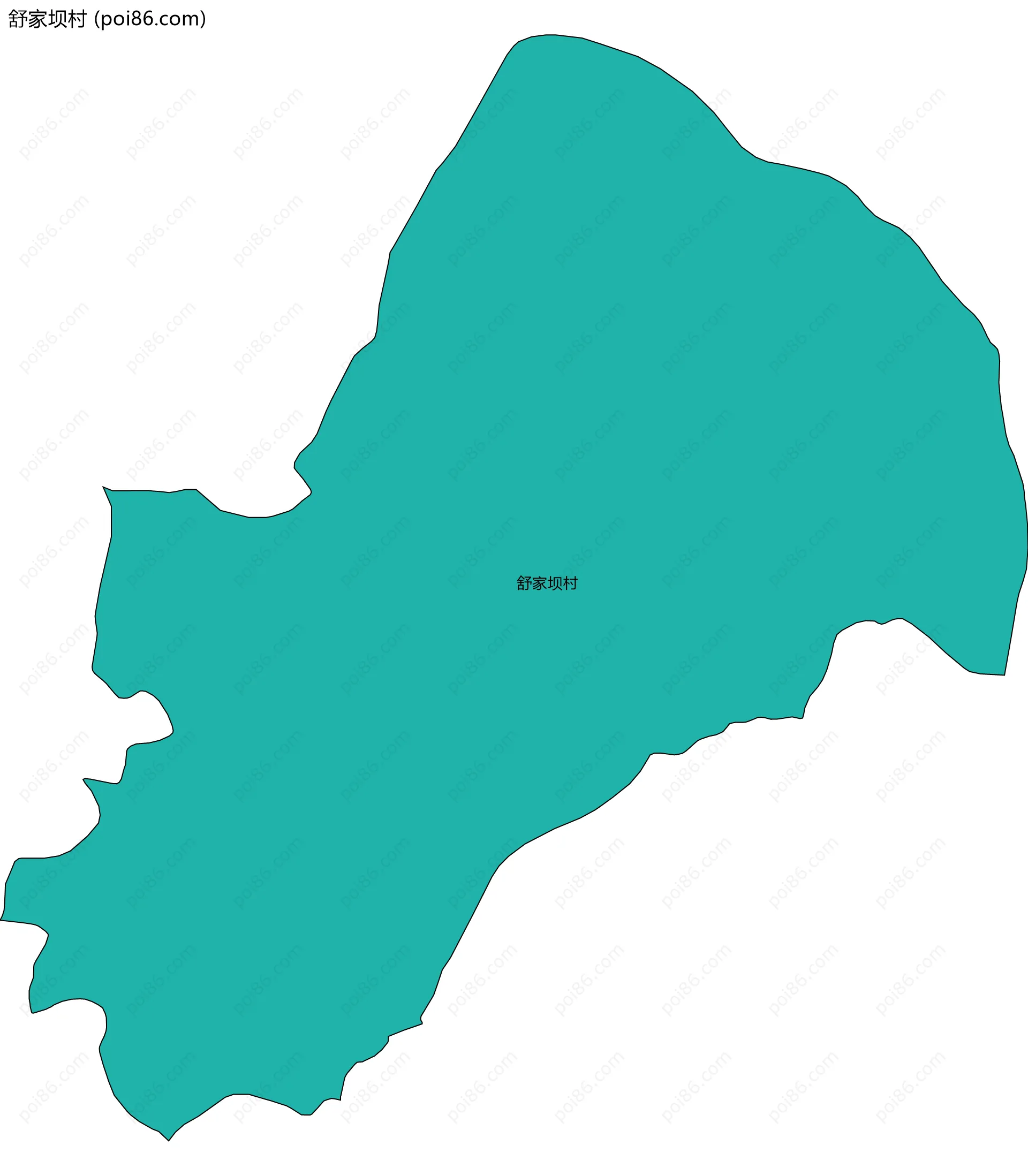 舒家坝村边界地图