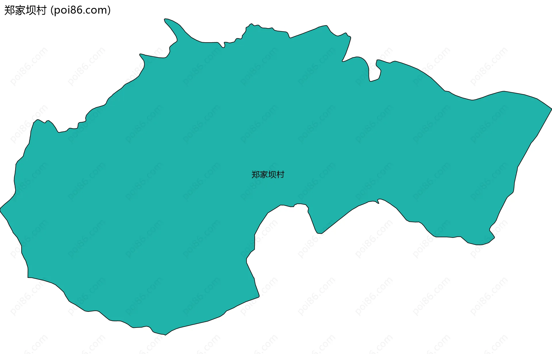 郑家坝村边界地图