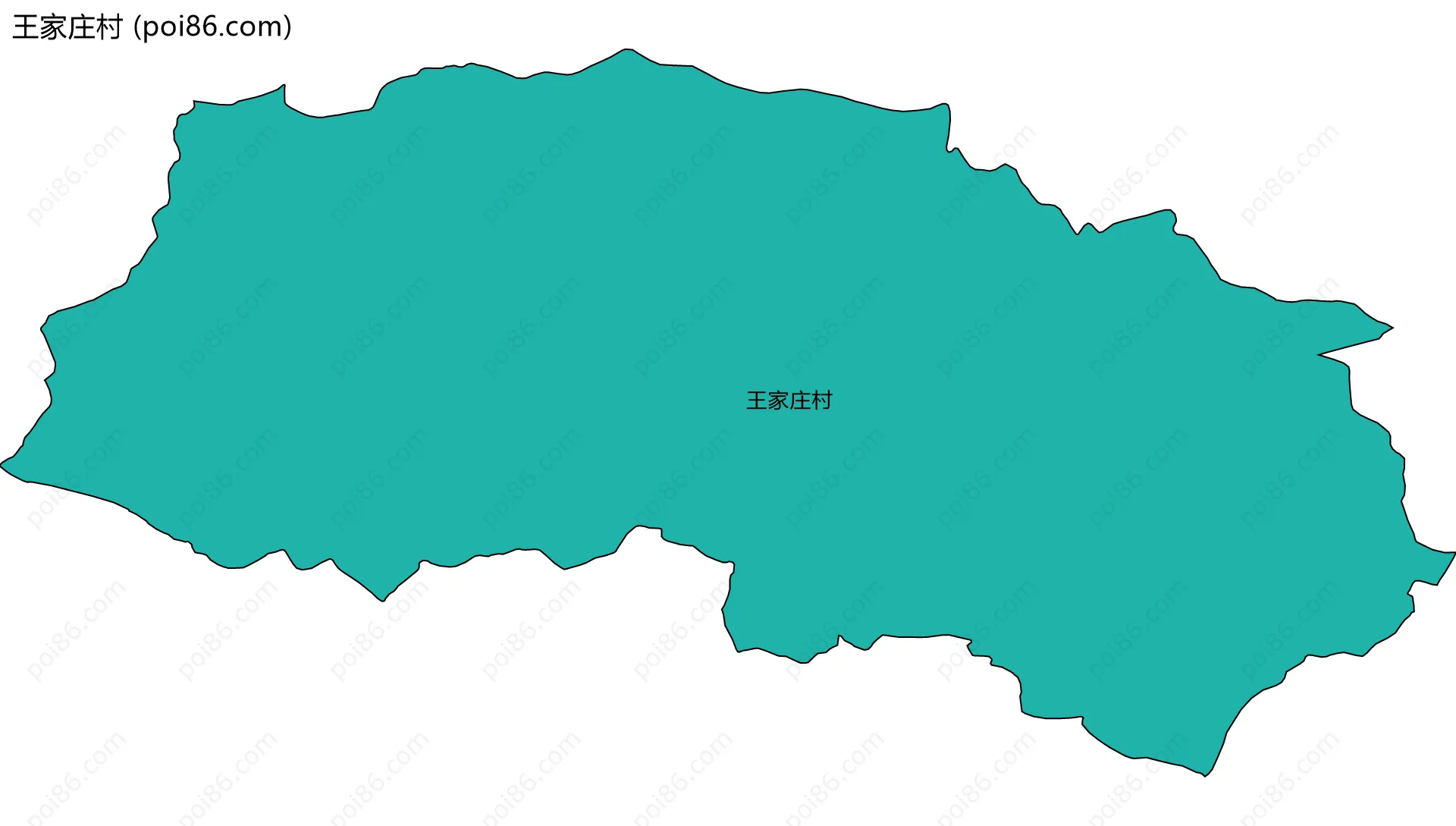 王家庄村边界地图