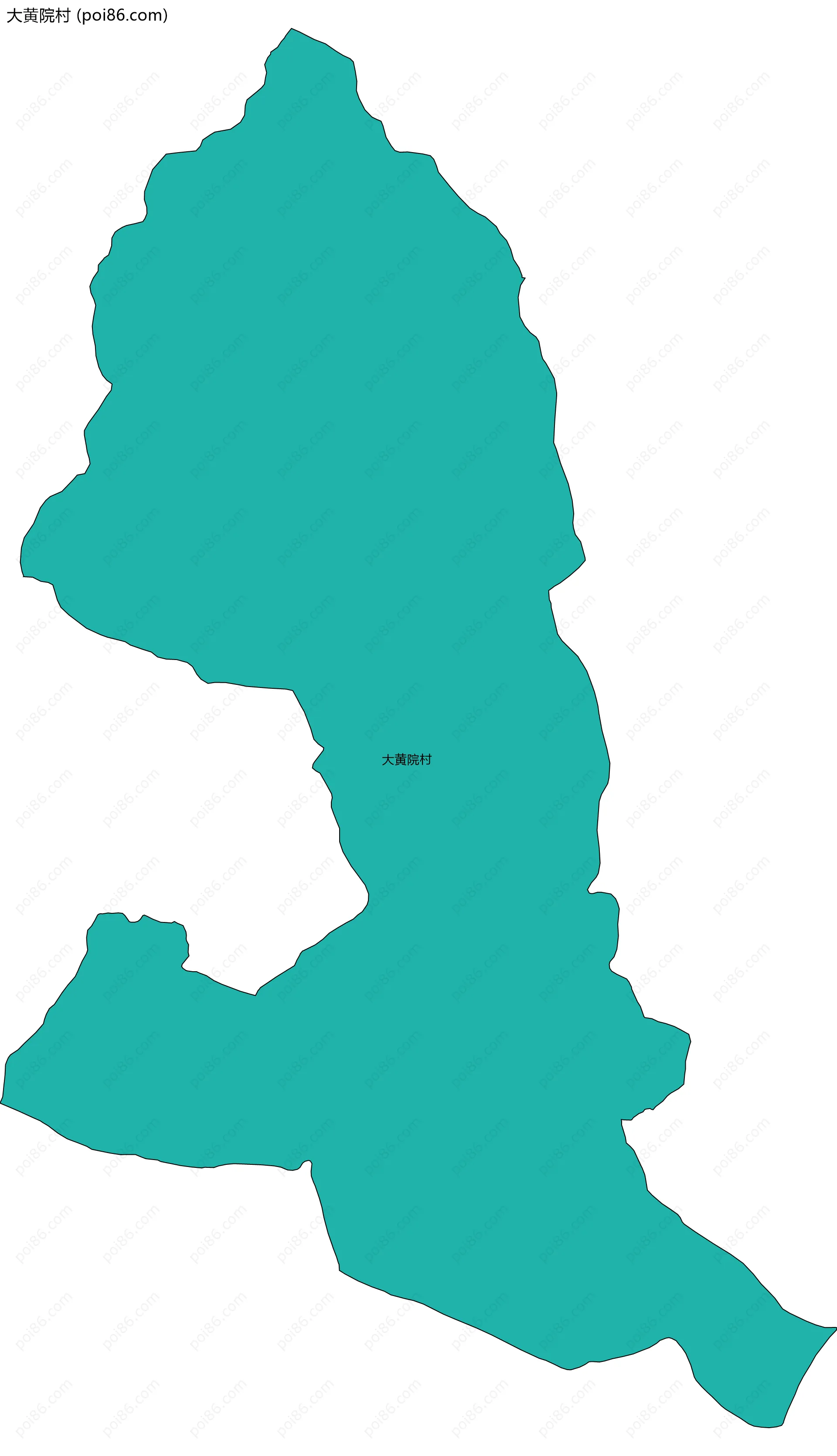 大黄院村边界地图