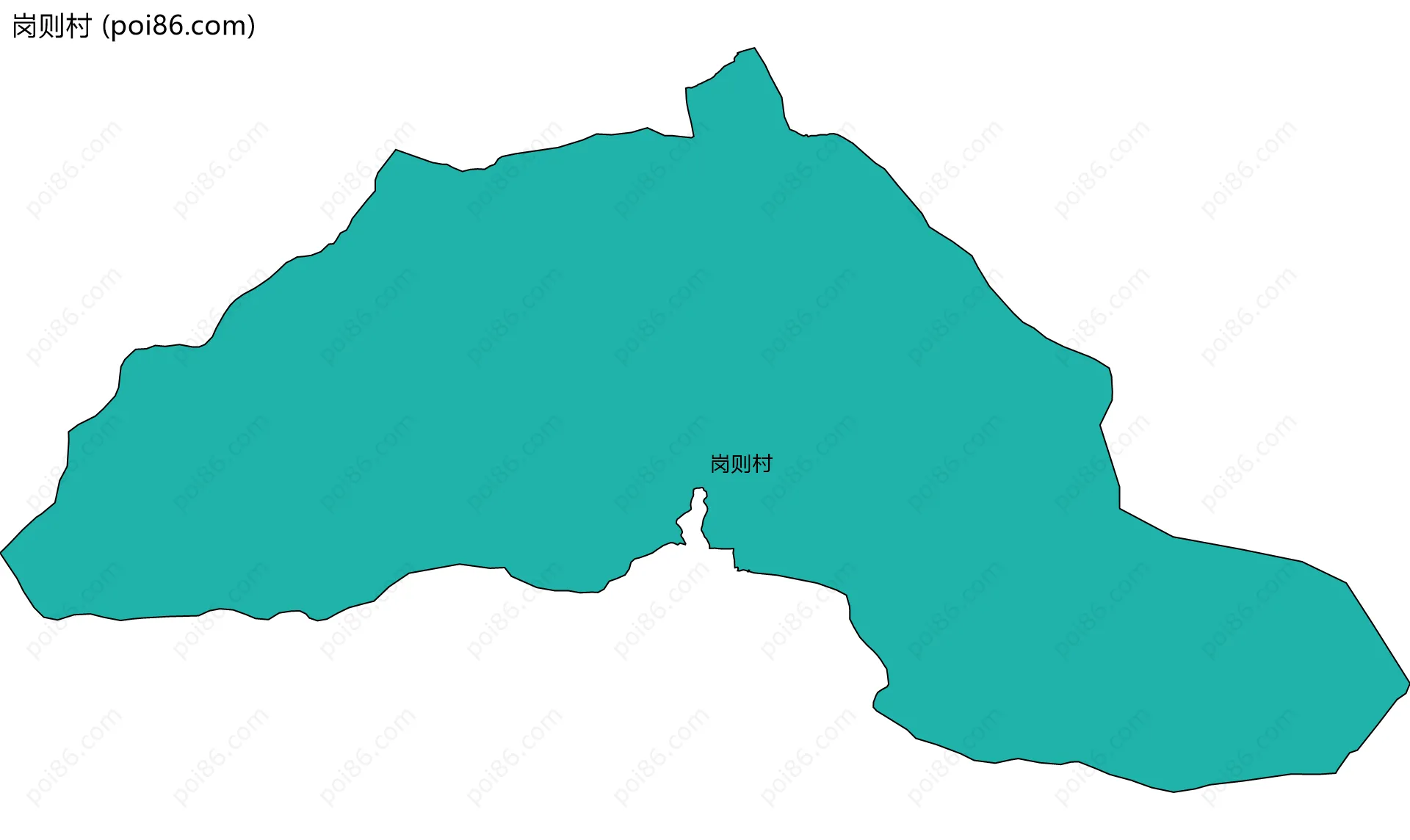 岗则村边界地图
