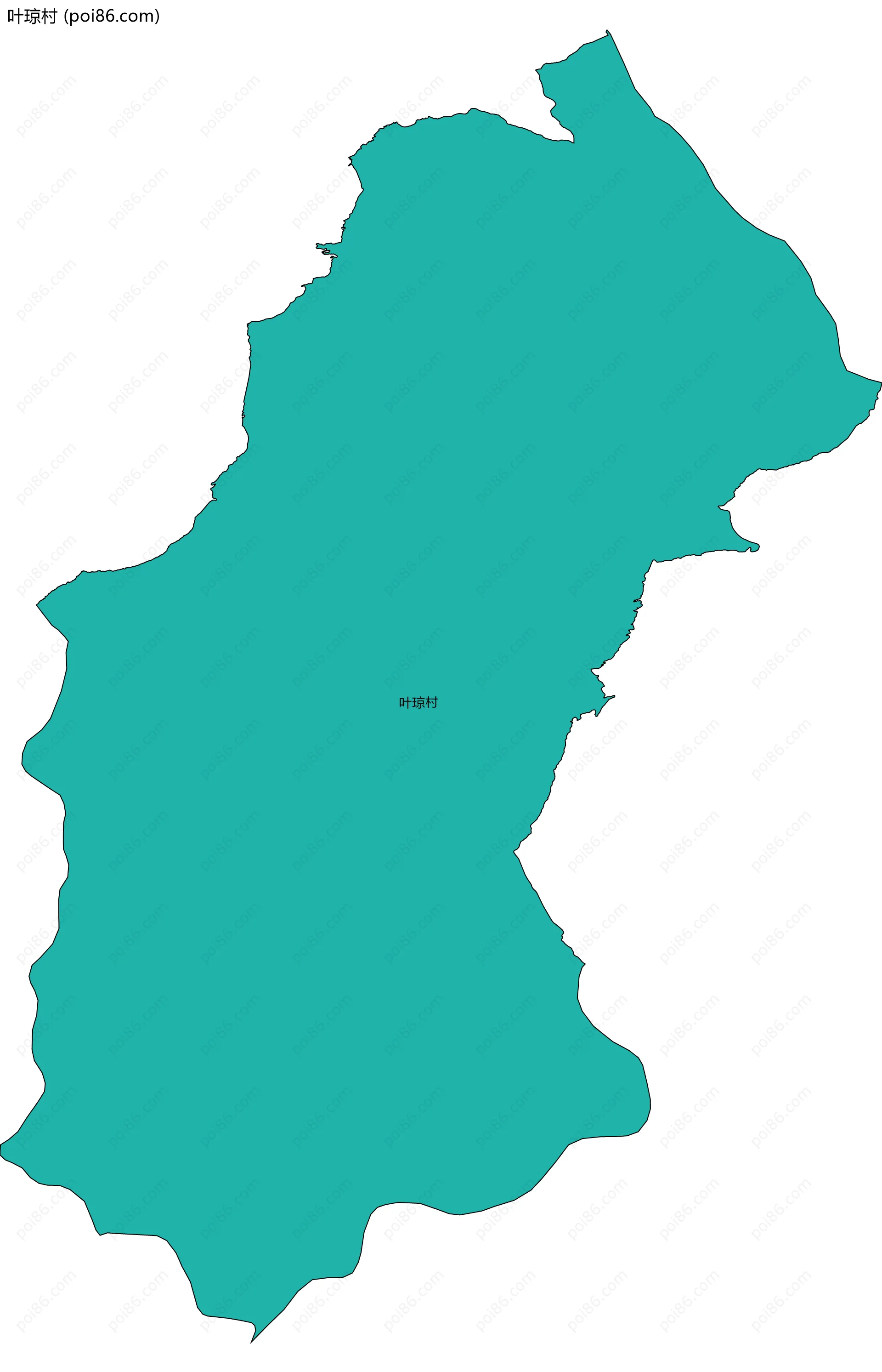 叶琼村边界地图