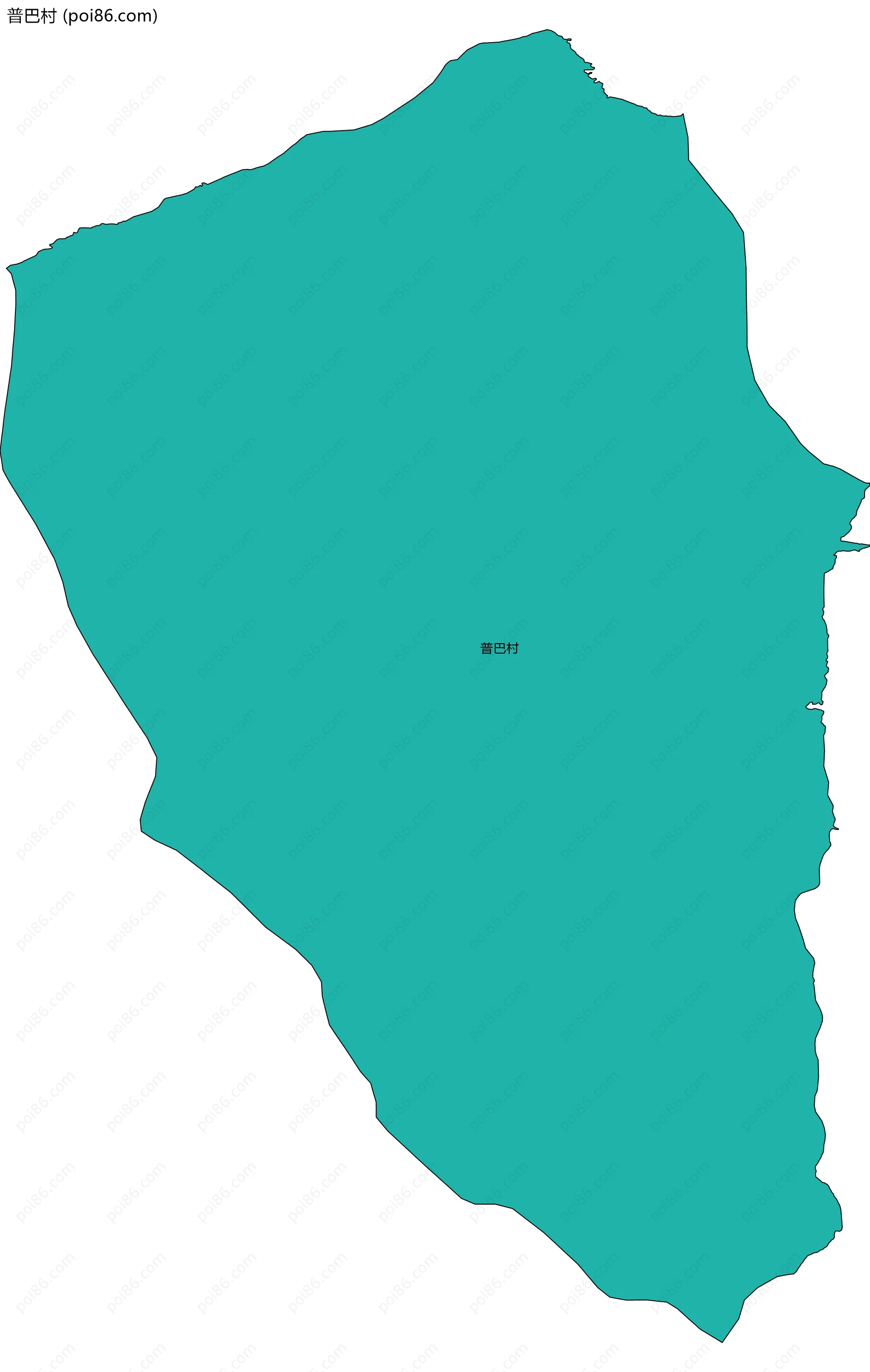 普巴村边界地图