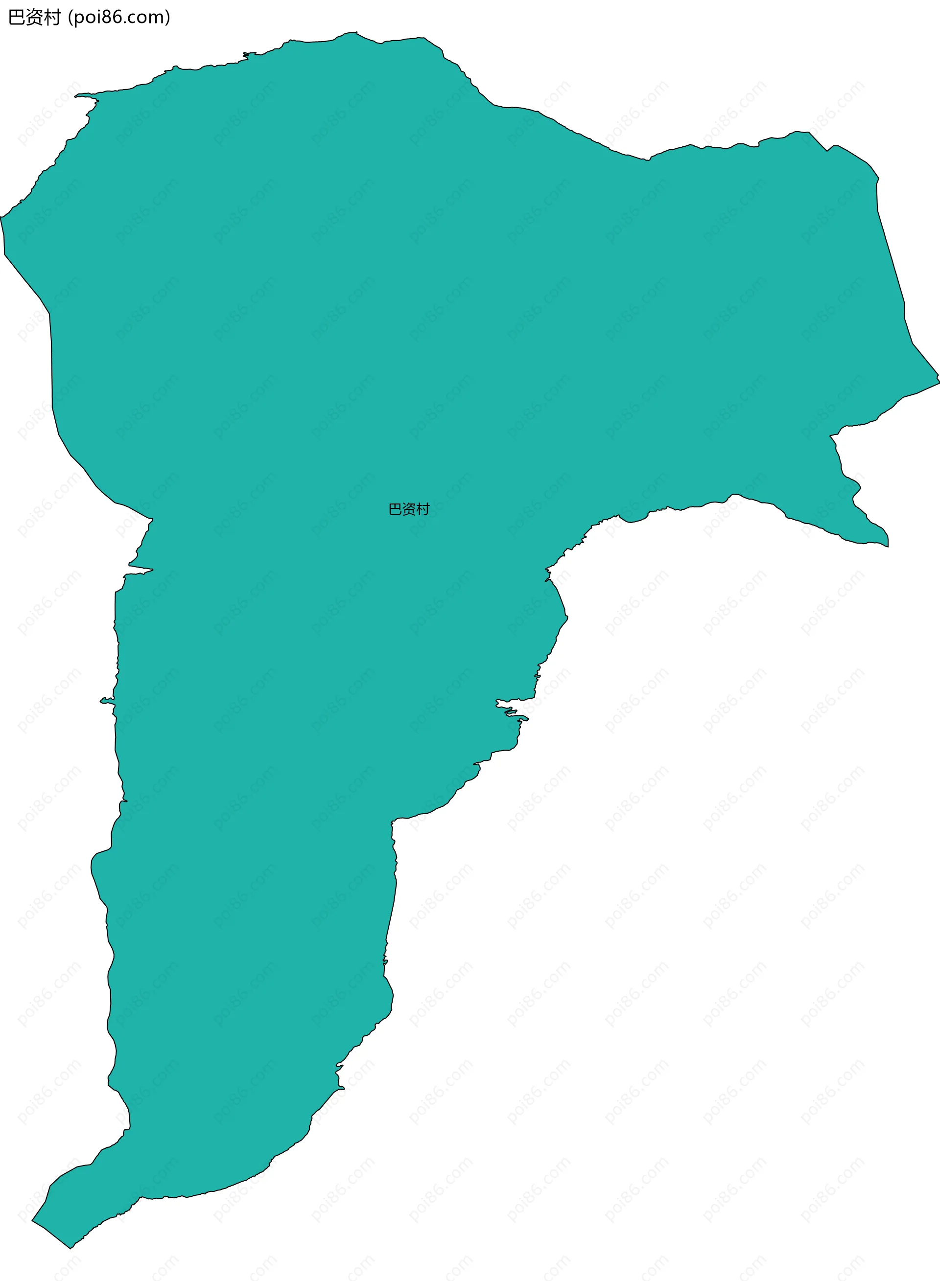 巴资村边界地图