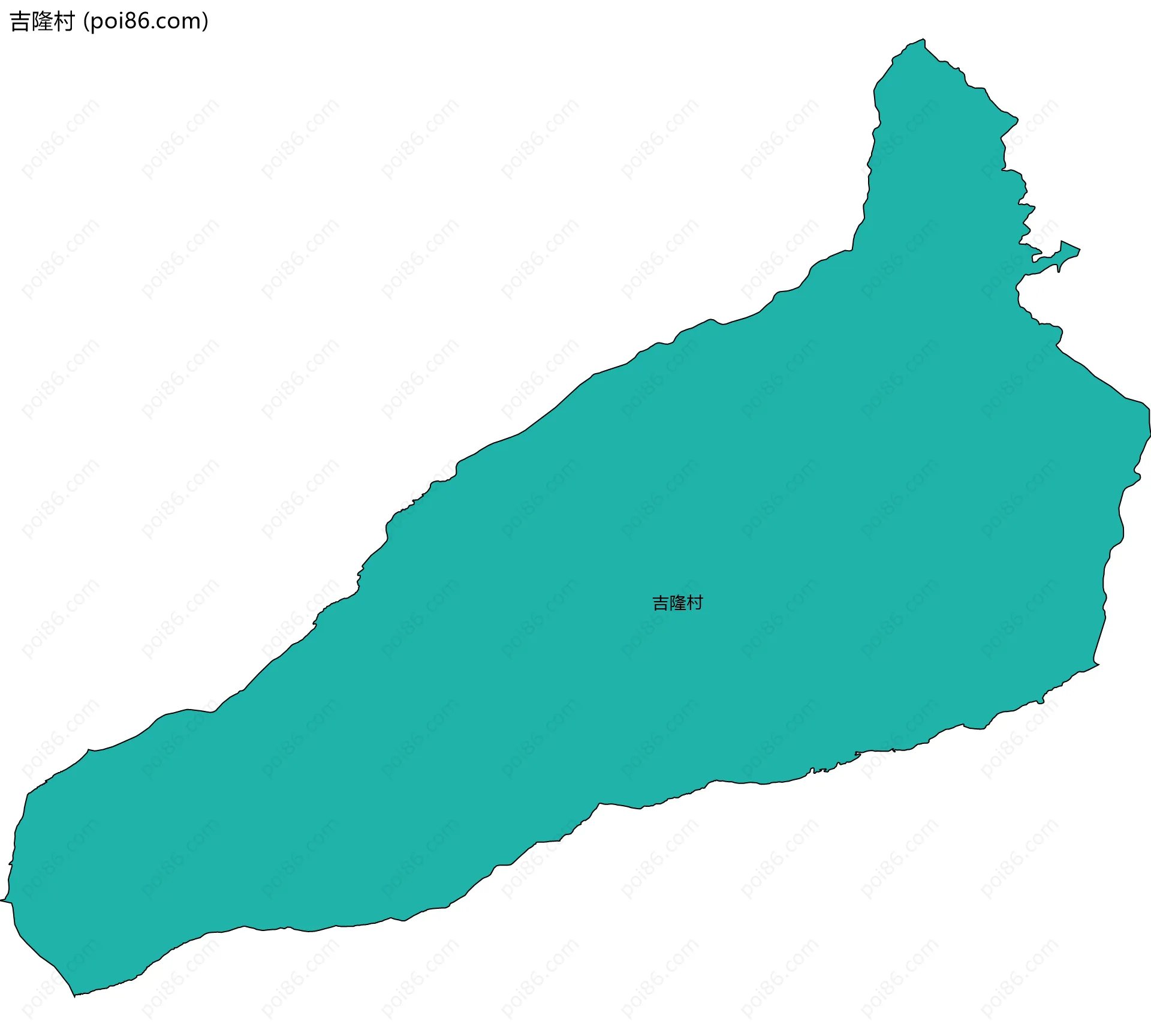 吉隆村边界地图