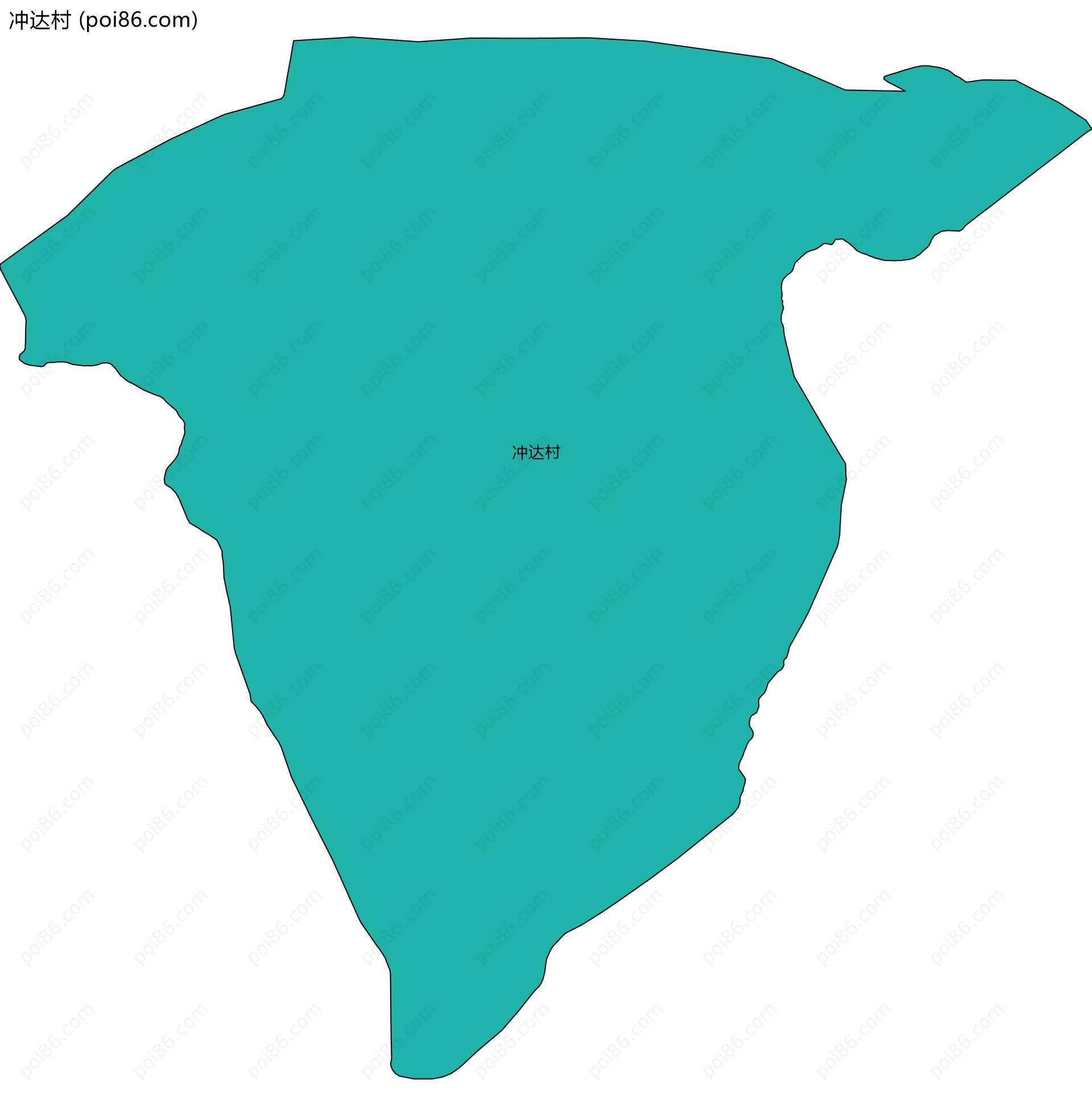 冲达村边界地图