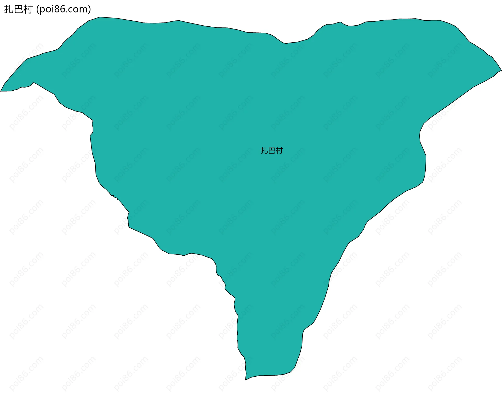 扎巴村边界地图