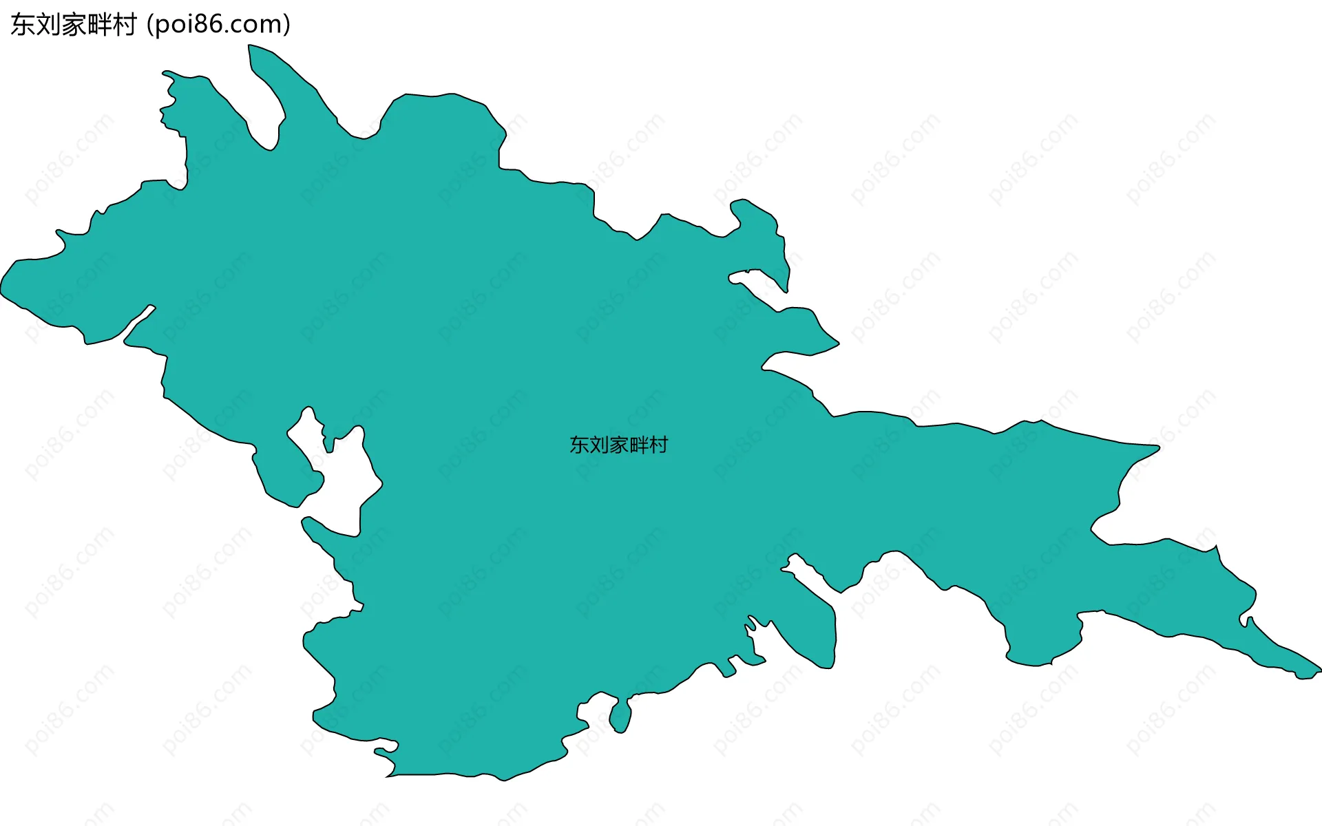 东刘家畔村边界地图