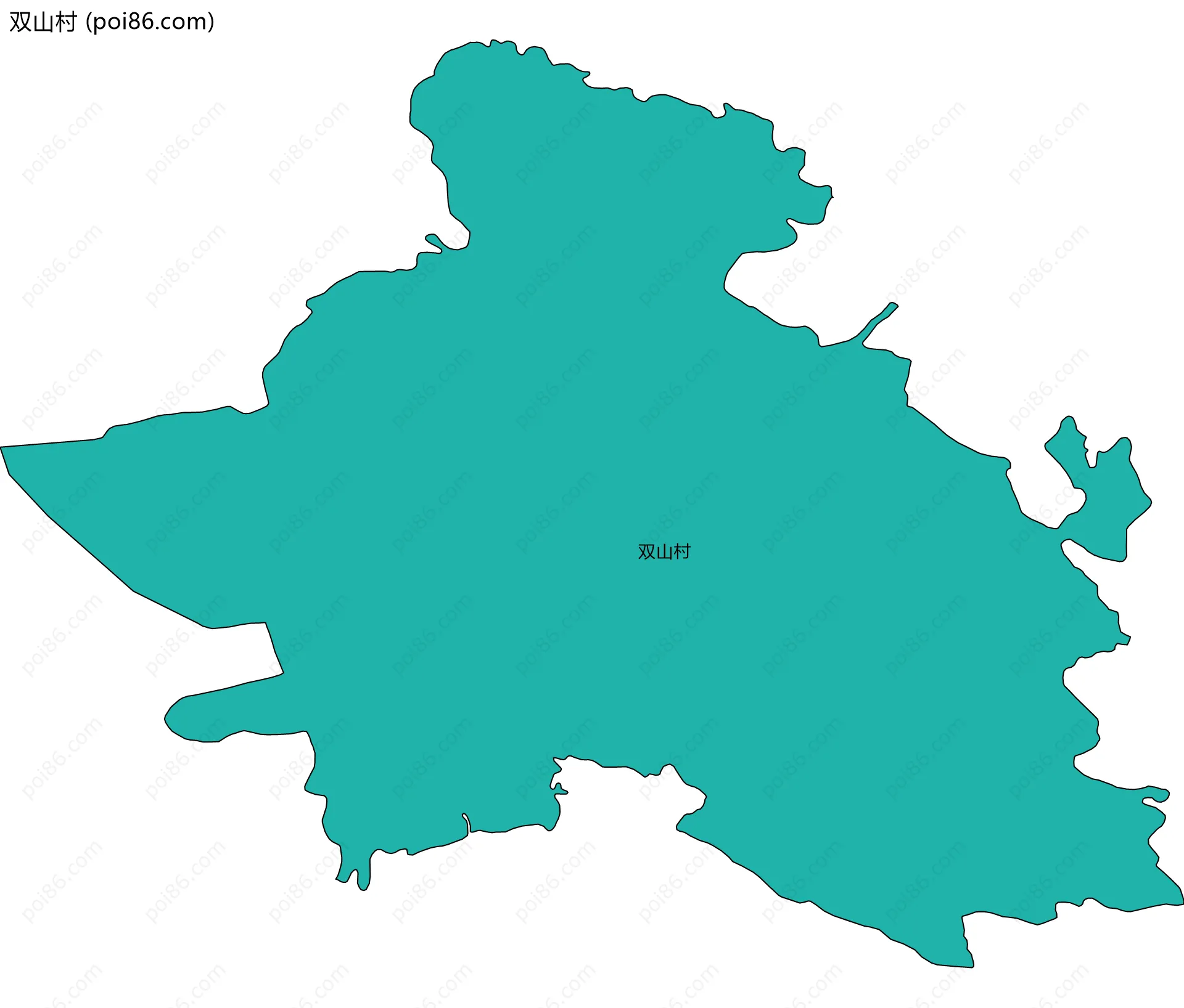 双山村边界地图