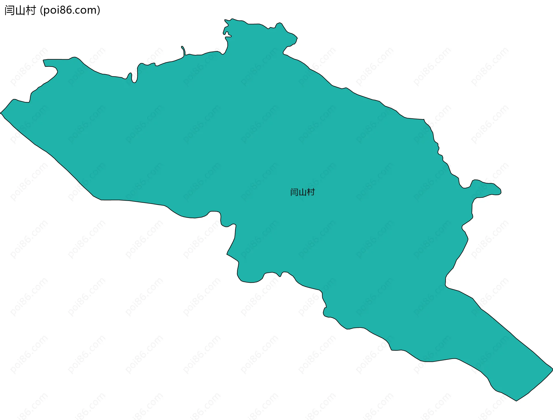 闫山村边界地图
