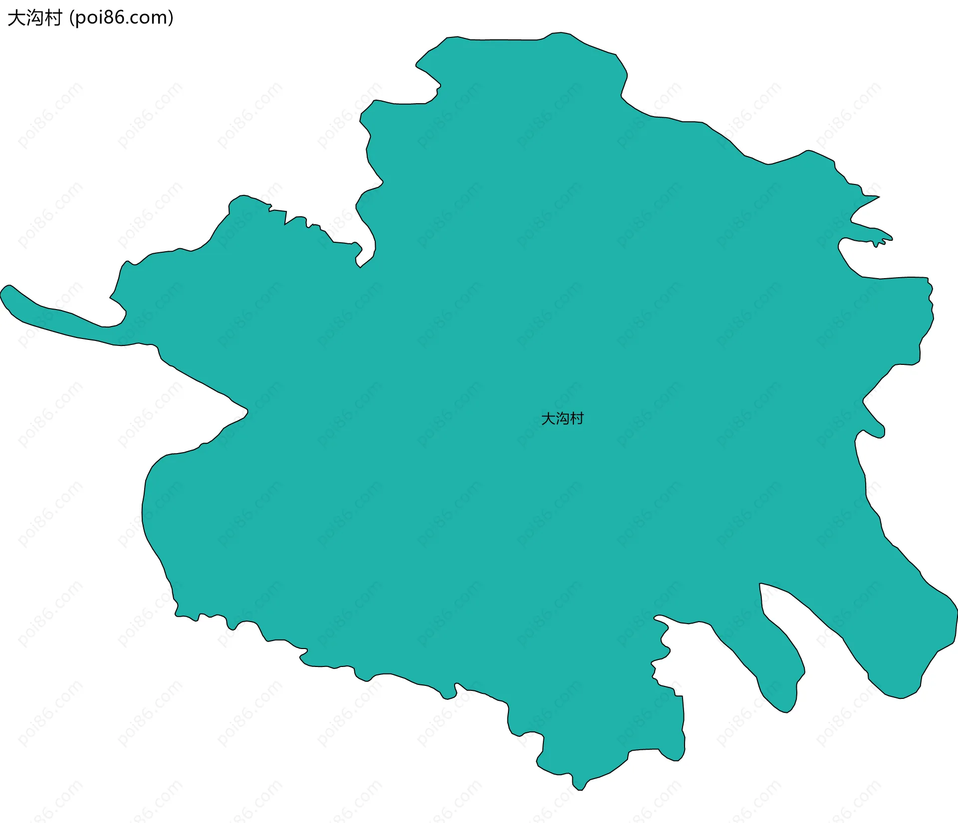 大沟村边界地图