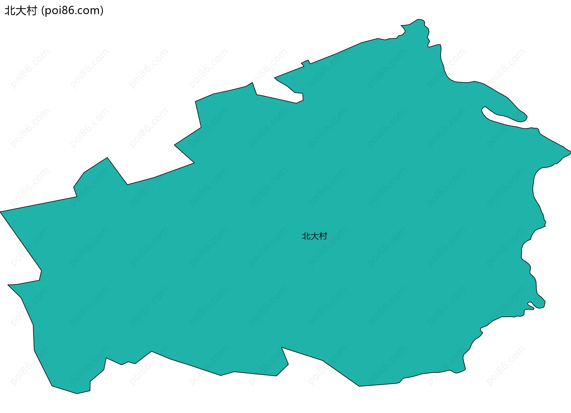 北大村边界地图