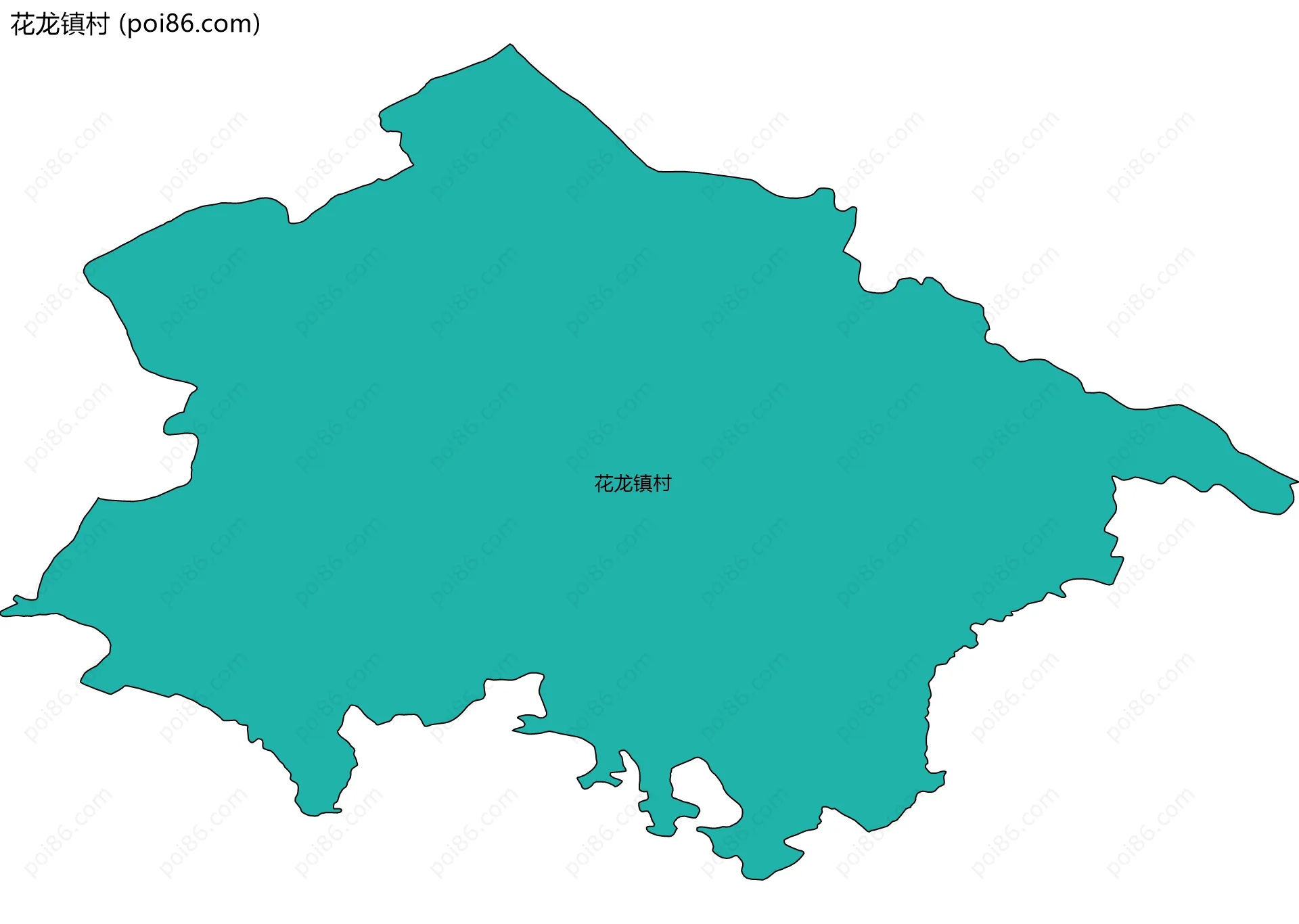 花龙镇村边界地图