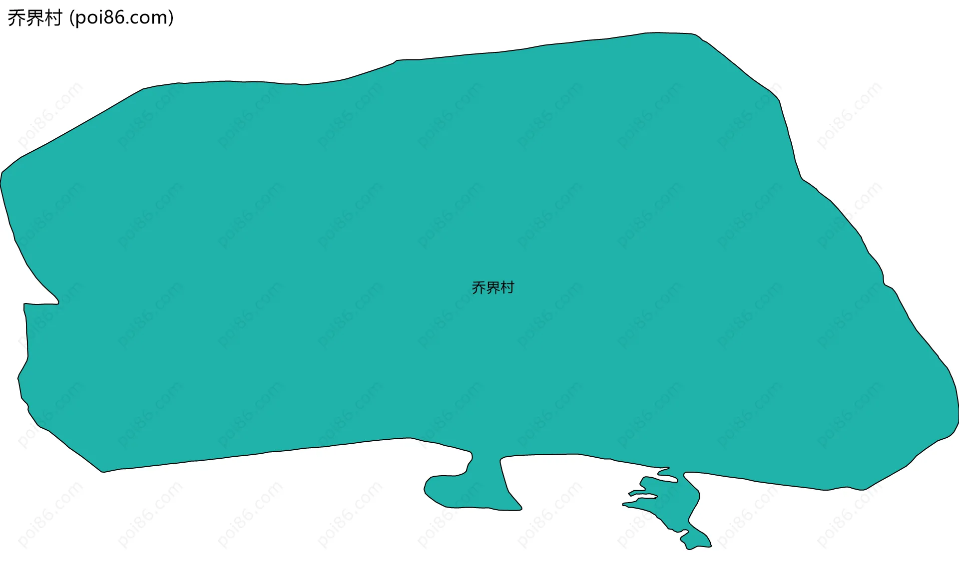 乔界村边界地图