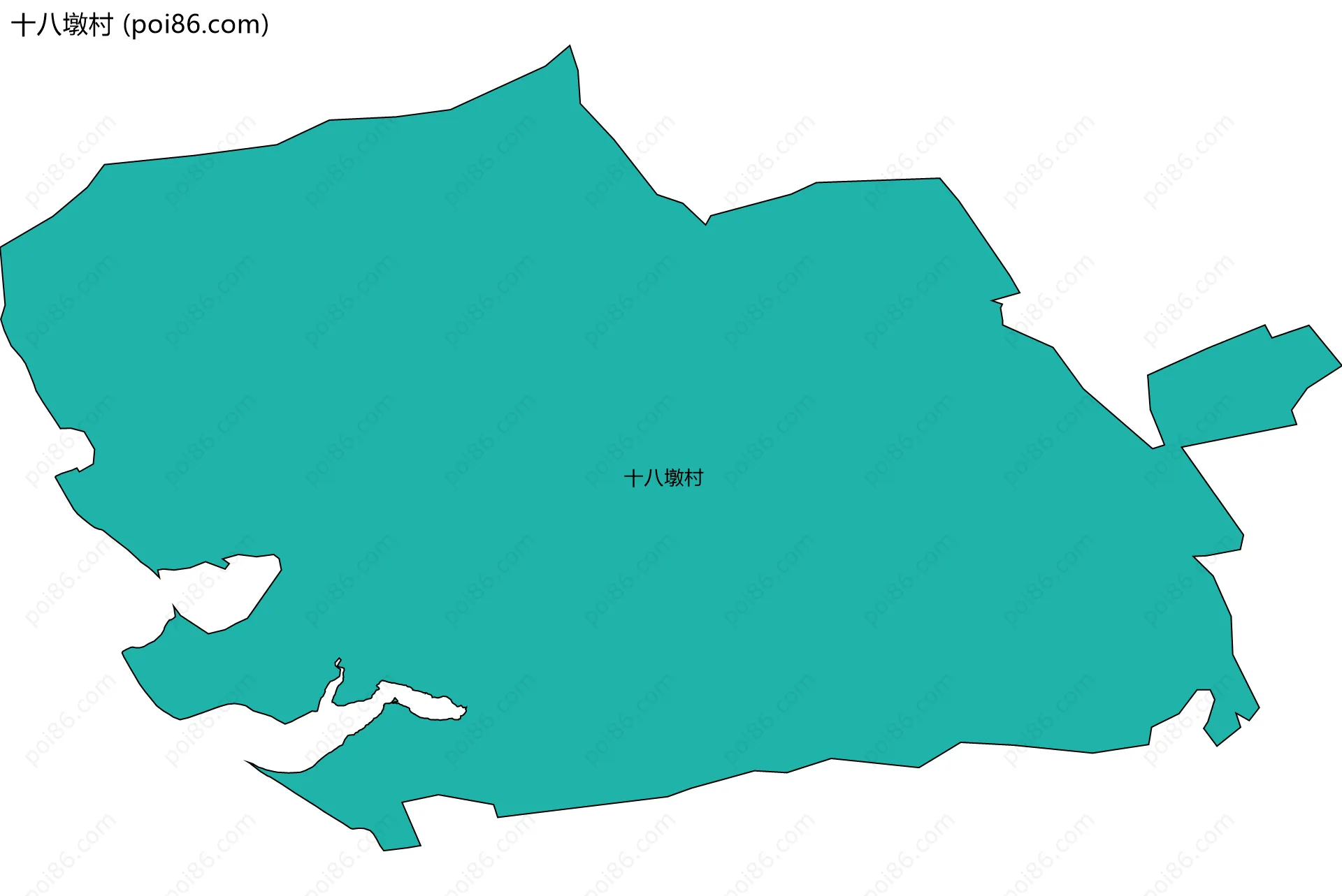 十八墩村边界地图