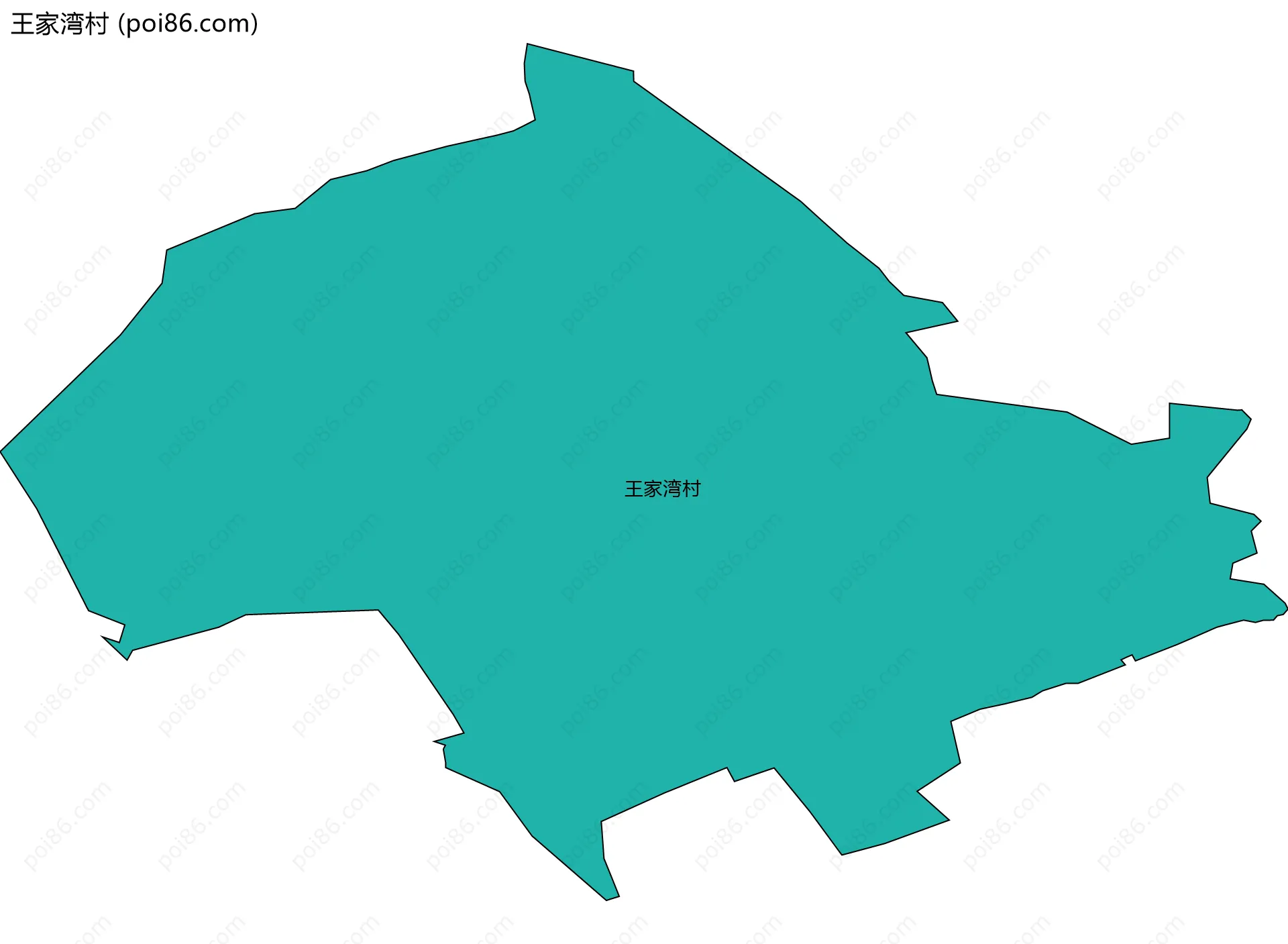 王家湾村边界地图