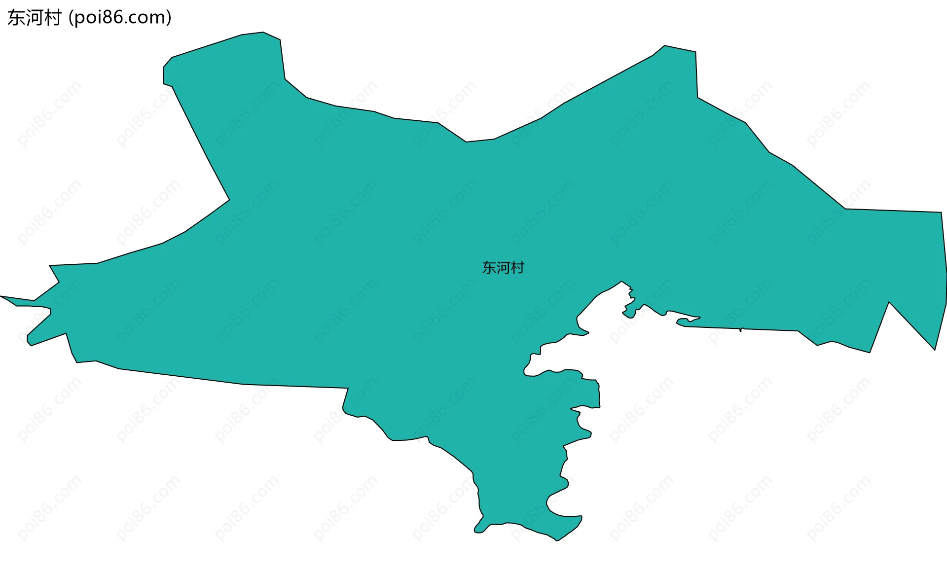 东河村边界地图