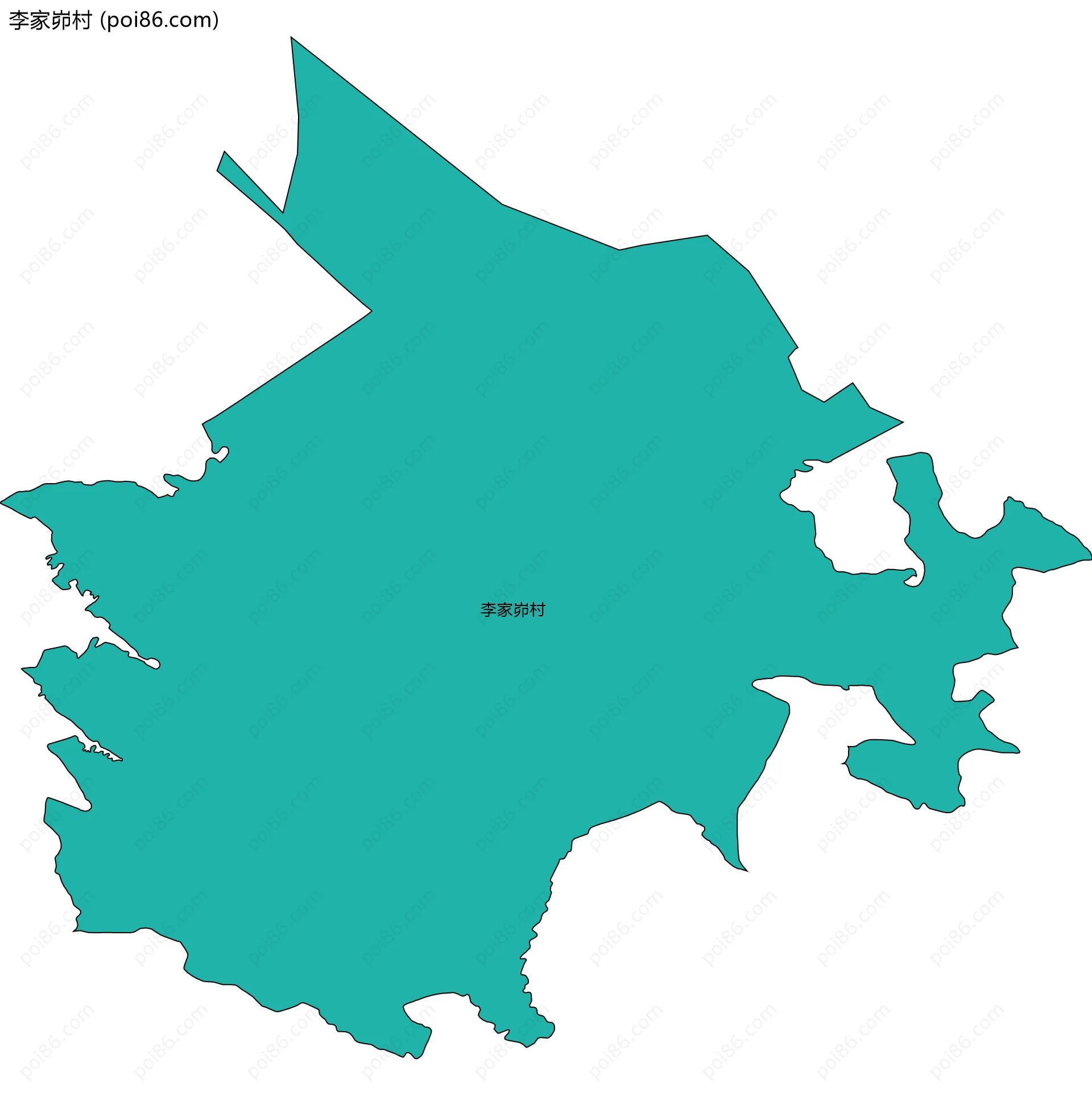 李家峁村边界地图