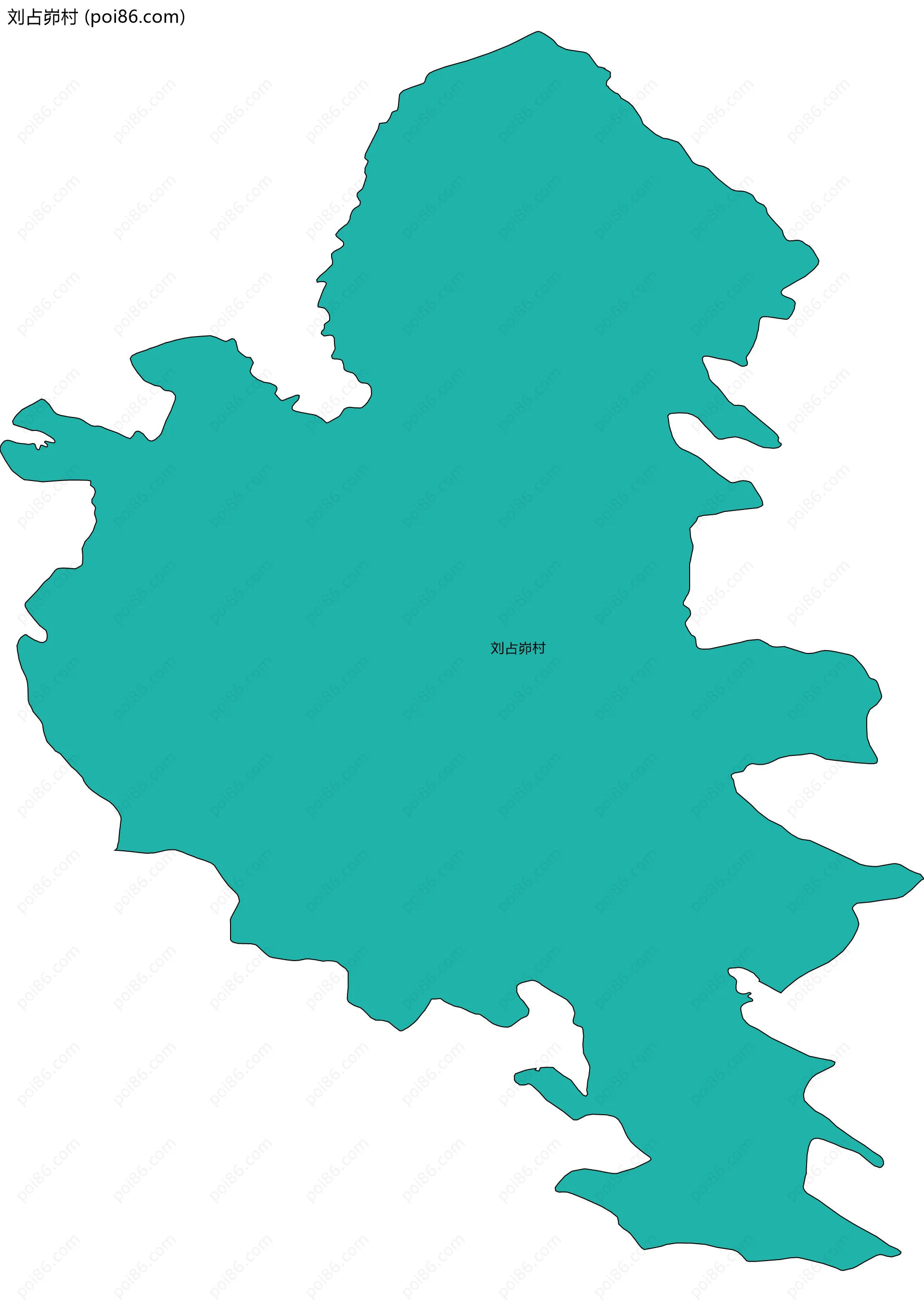 刘占峁村边界地图