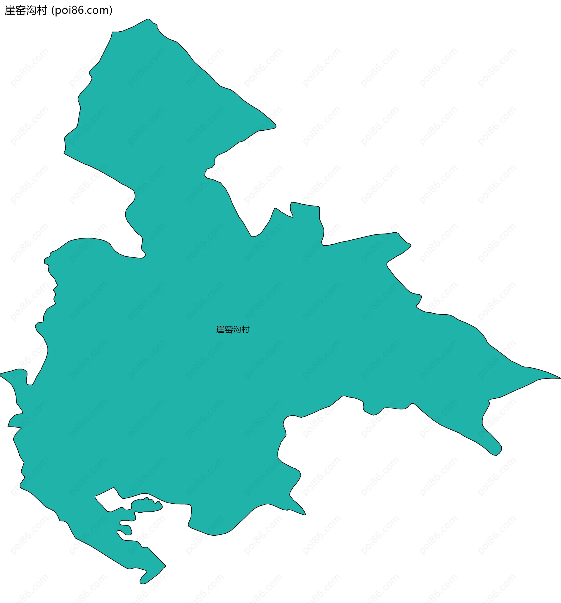 崖窑沟村边界地图