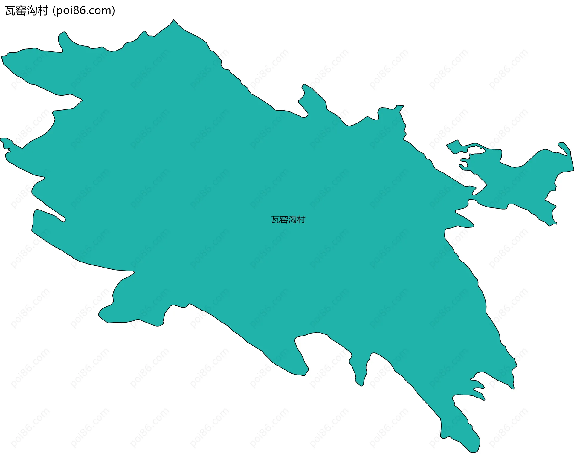 瓦窑沟村边界地图