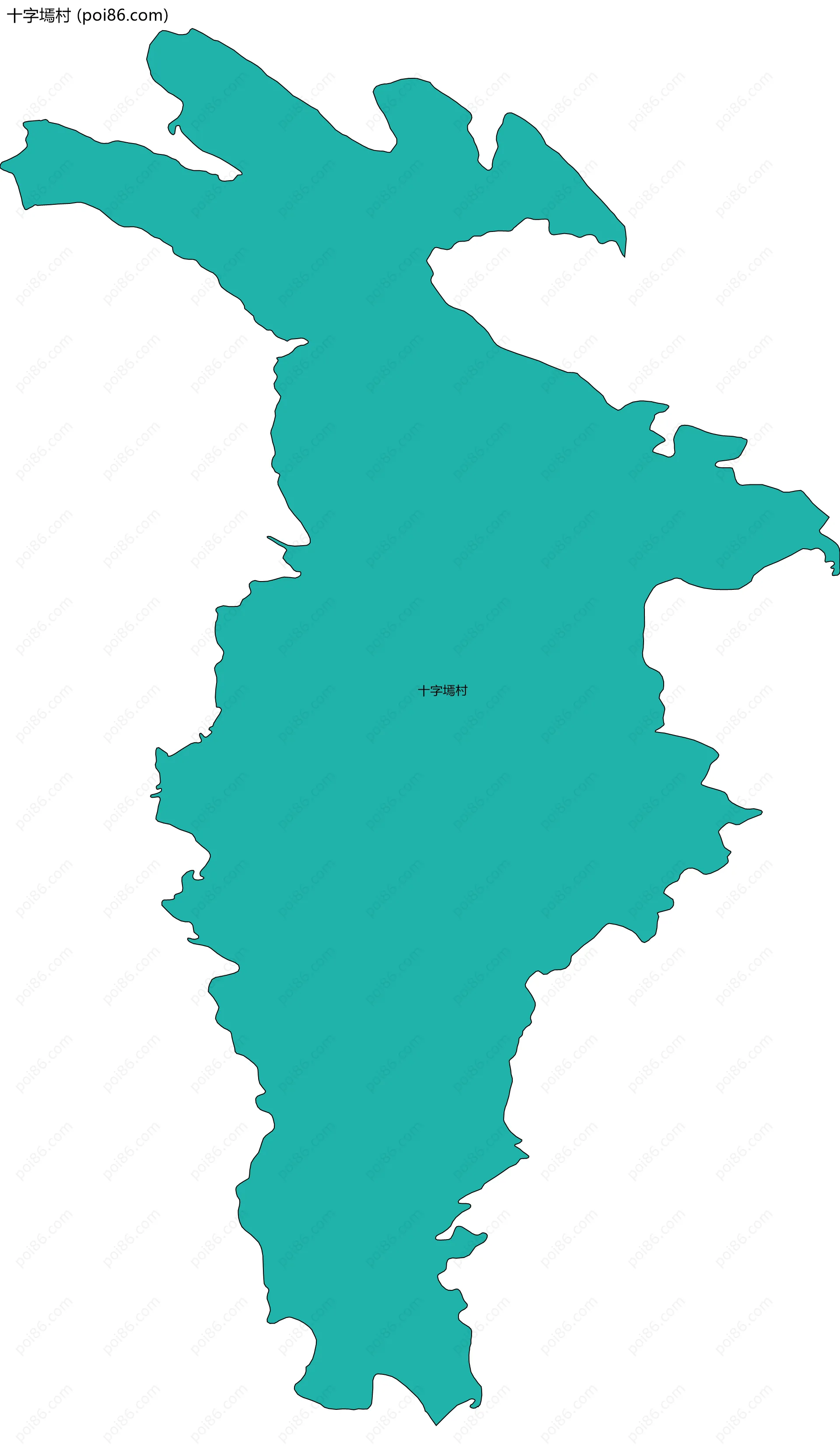 十字墕村边界地图