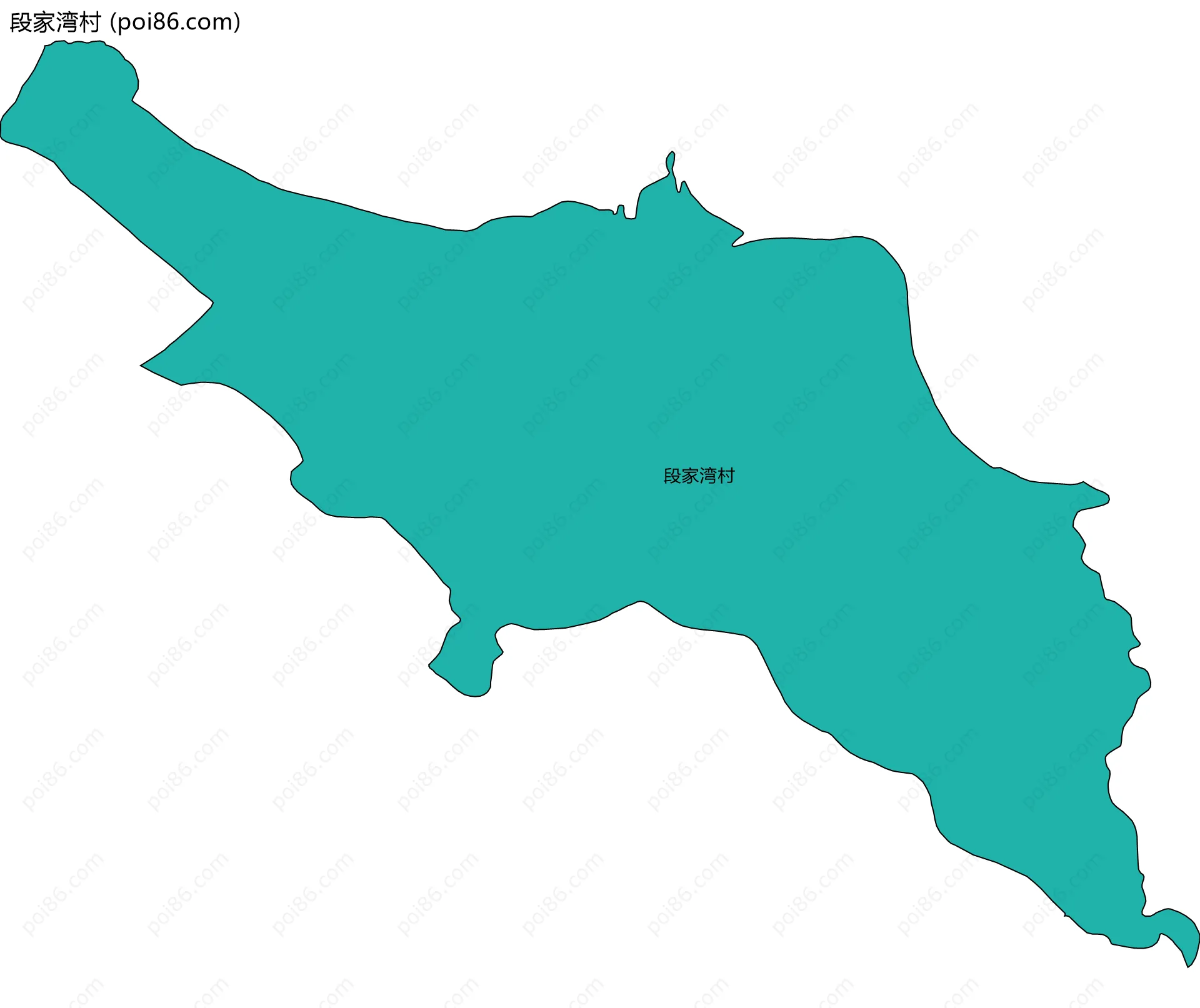 段家湾村边界地图