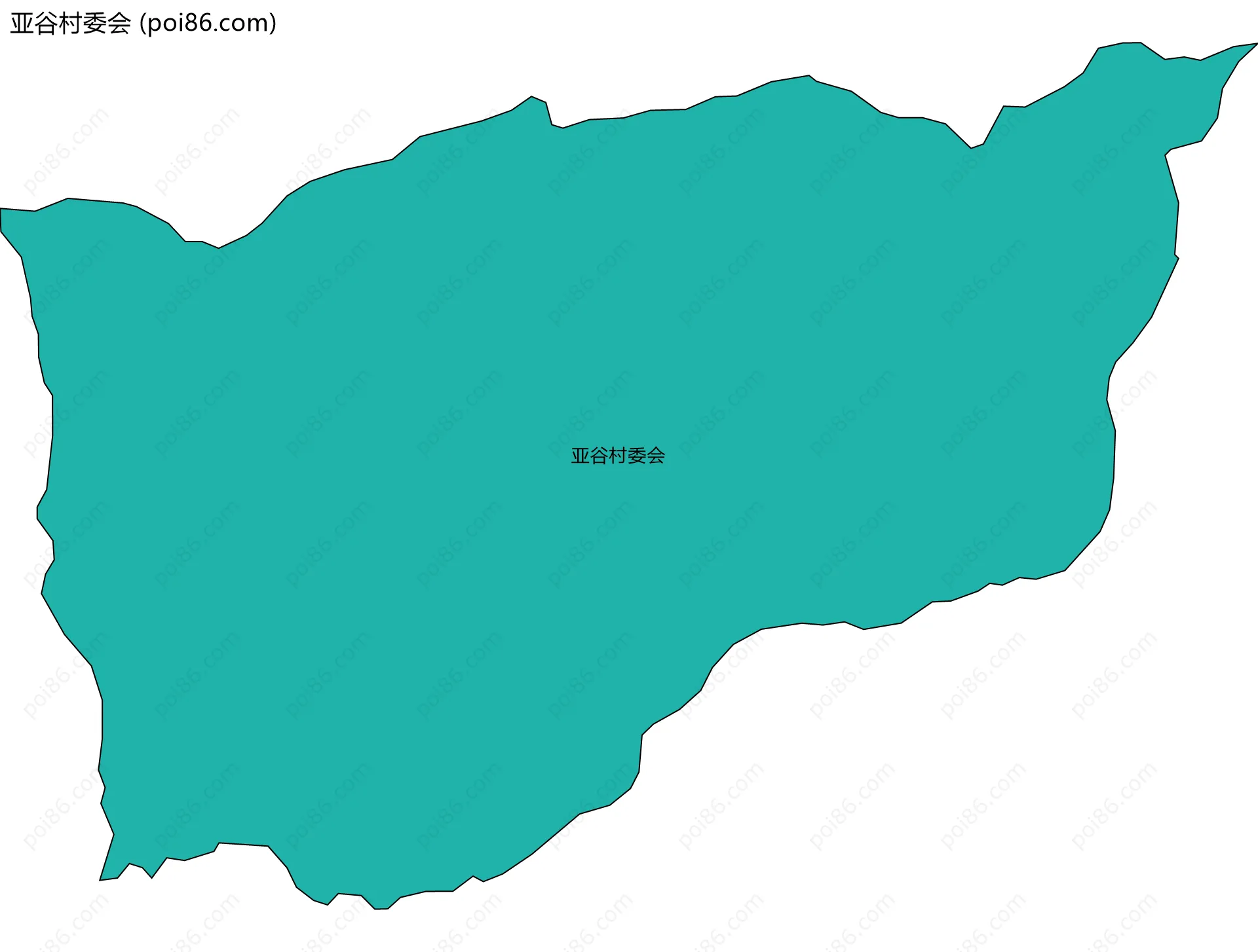 亚谷村委会边界地图