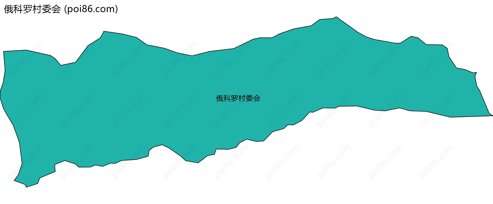 俄科罗村委会边界地图