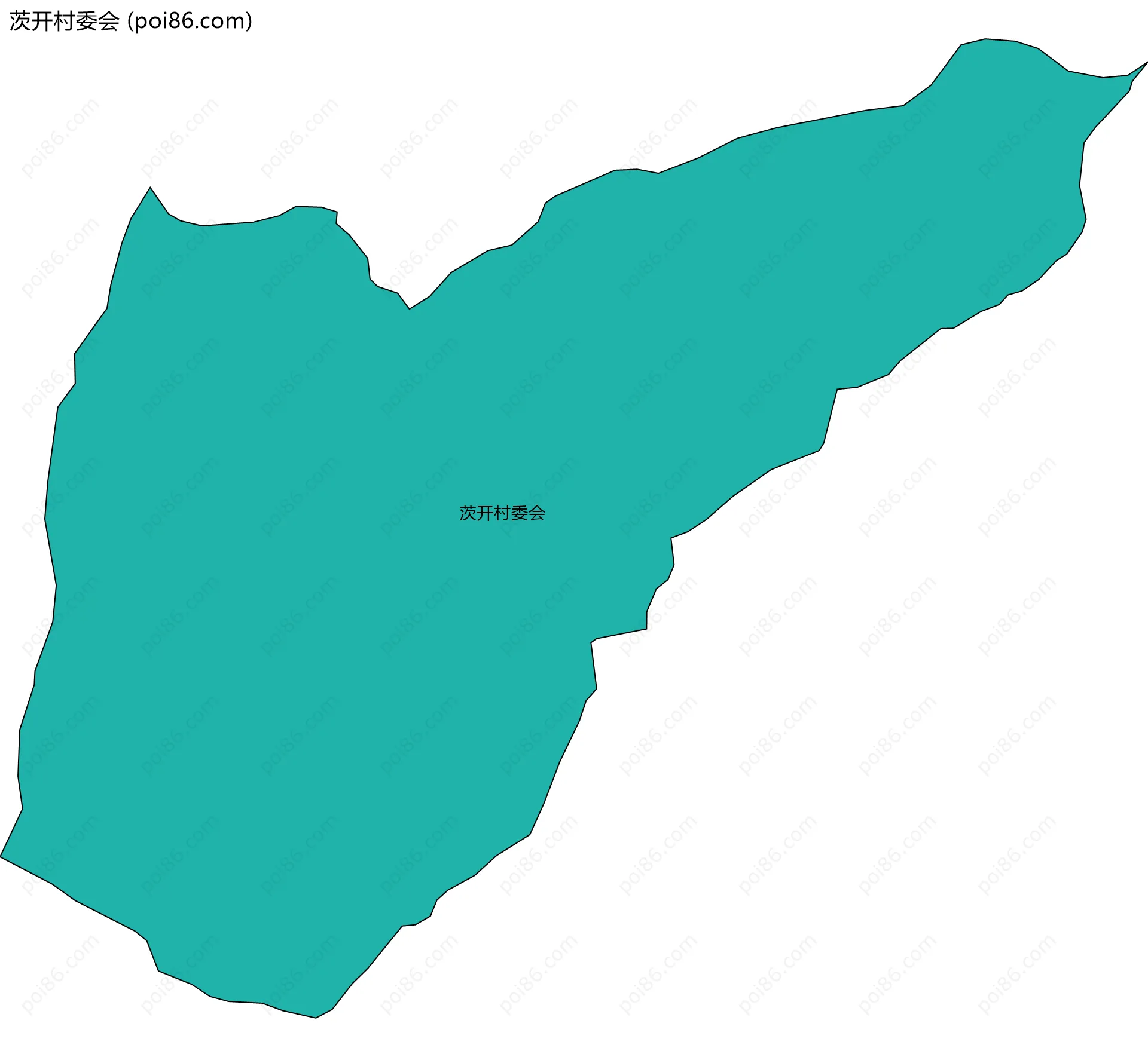 茨开村委会边界地图